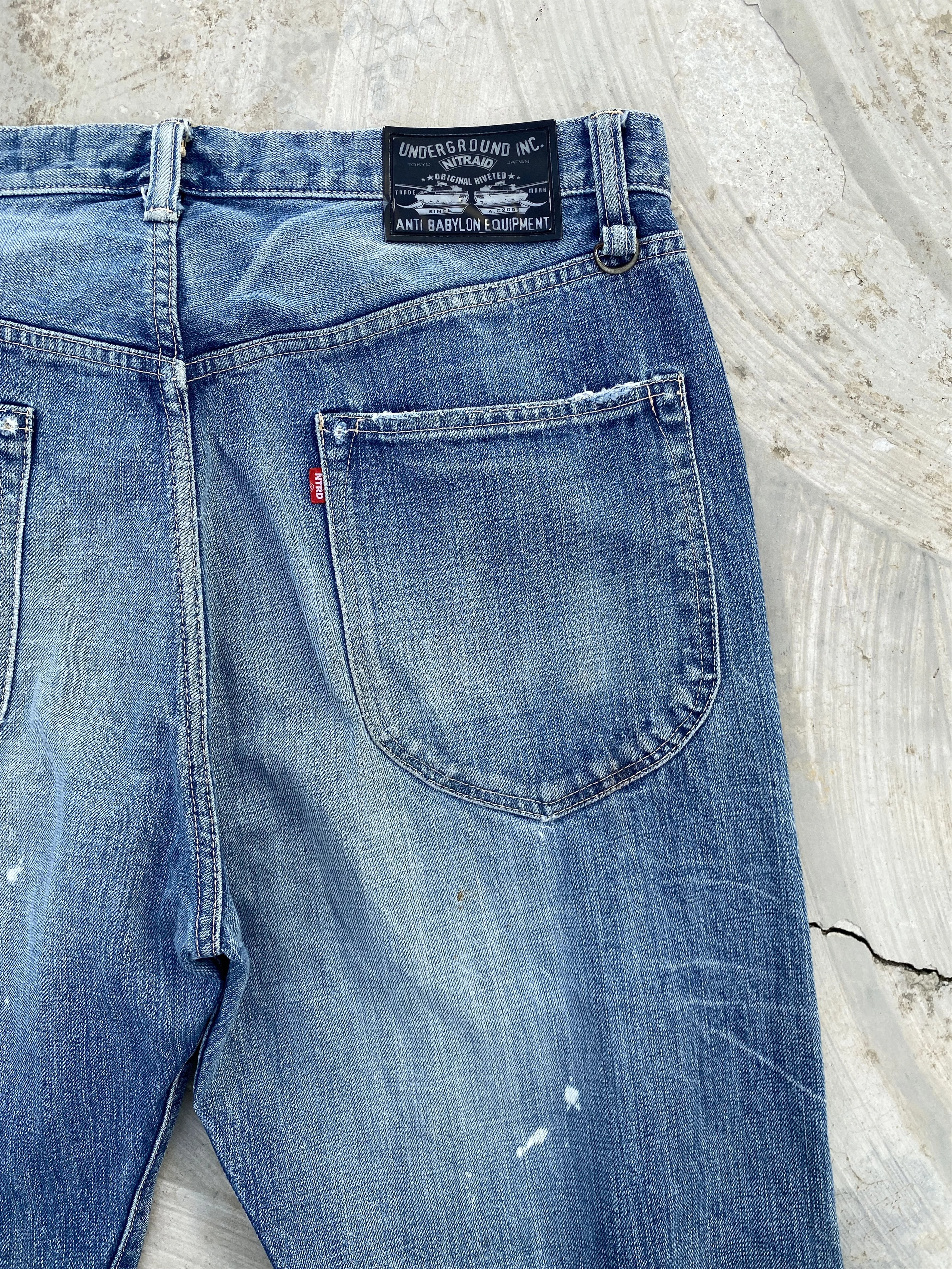 Japanese Brand Denim Japanese Brand × Nitraid Nitraid Underground Inc Distressed Jeans Purple