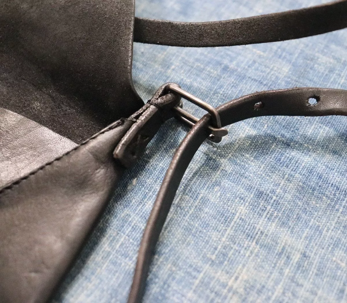 Ma+ Bags Luggage Ma+ M.A+ maurizio amadei Envelope Leather Bag（Horsehide） Black