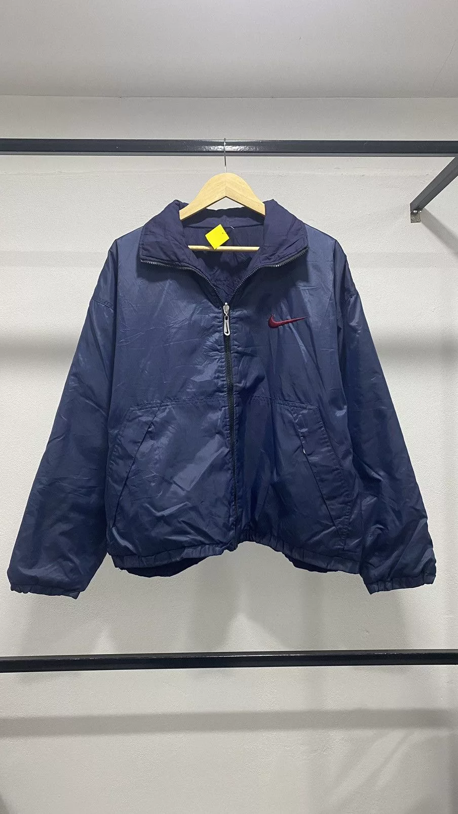 Nike Light Jackets Vintage Nike Big Swoosh Reversible Down Jacket Boxy Blue