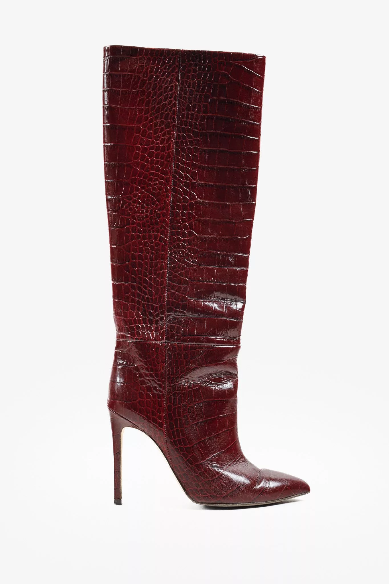 Paris Texas Boots Paris Texas Burgundy Crocodile Embossed Boots Brown
