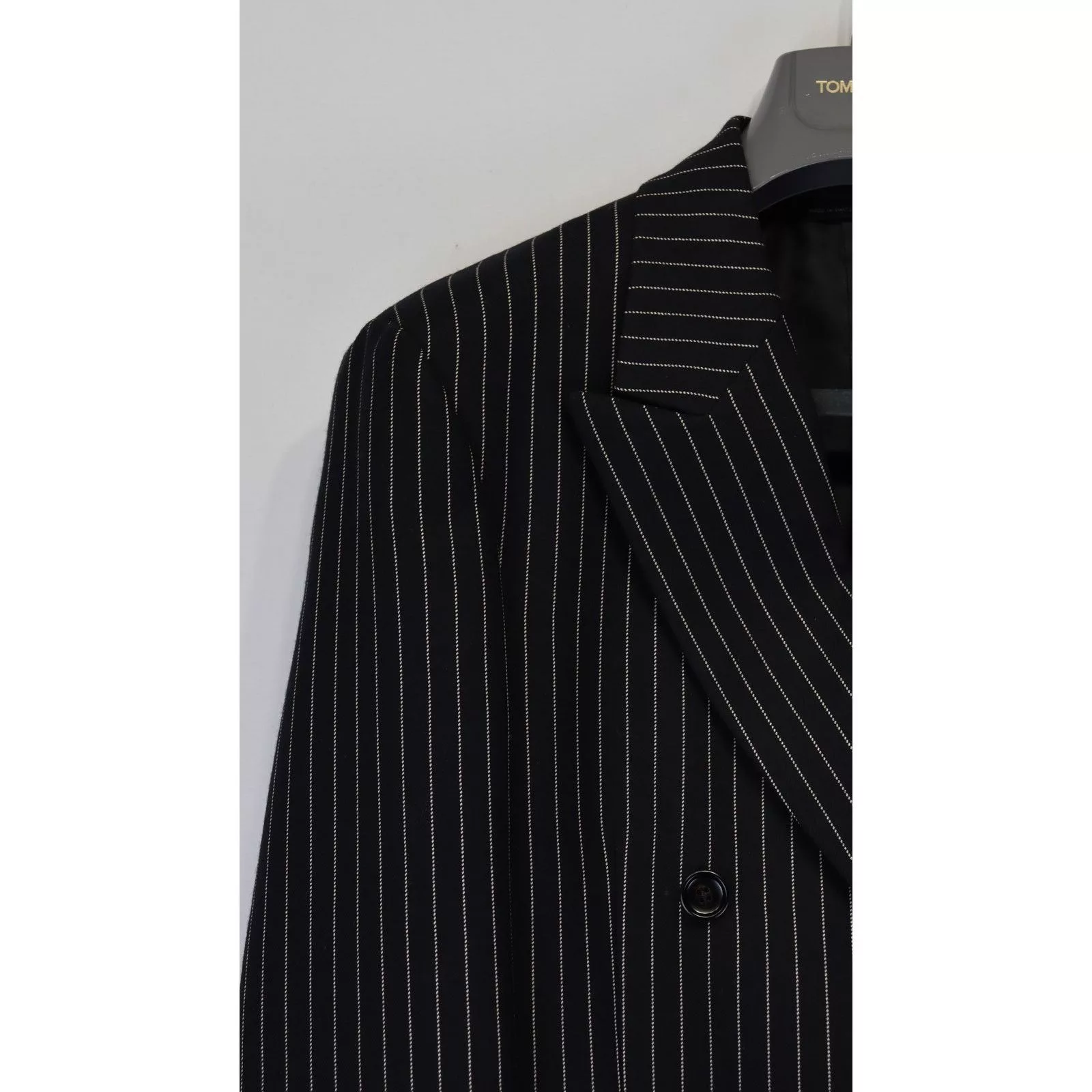 Tom Ford Light Jackets Tom Ford o1rshd1 Cooper Stripe Blazer Jacket in Black/White
