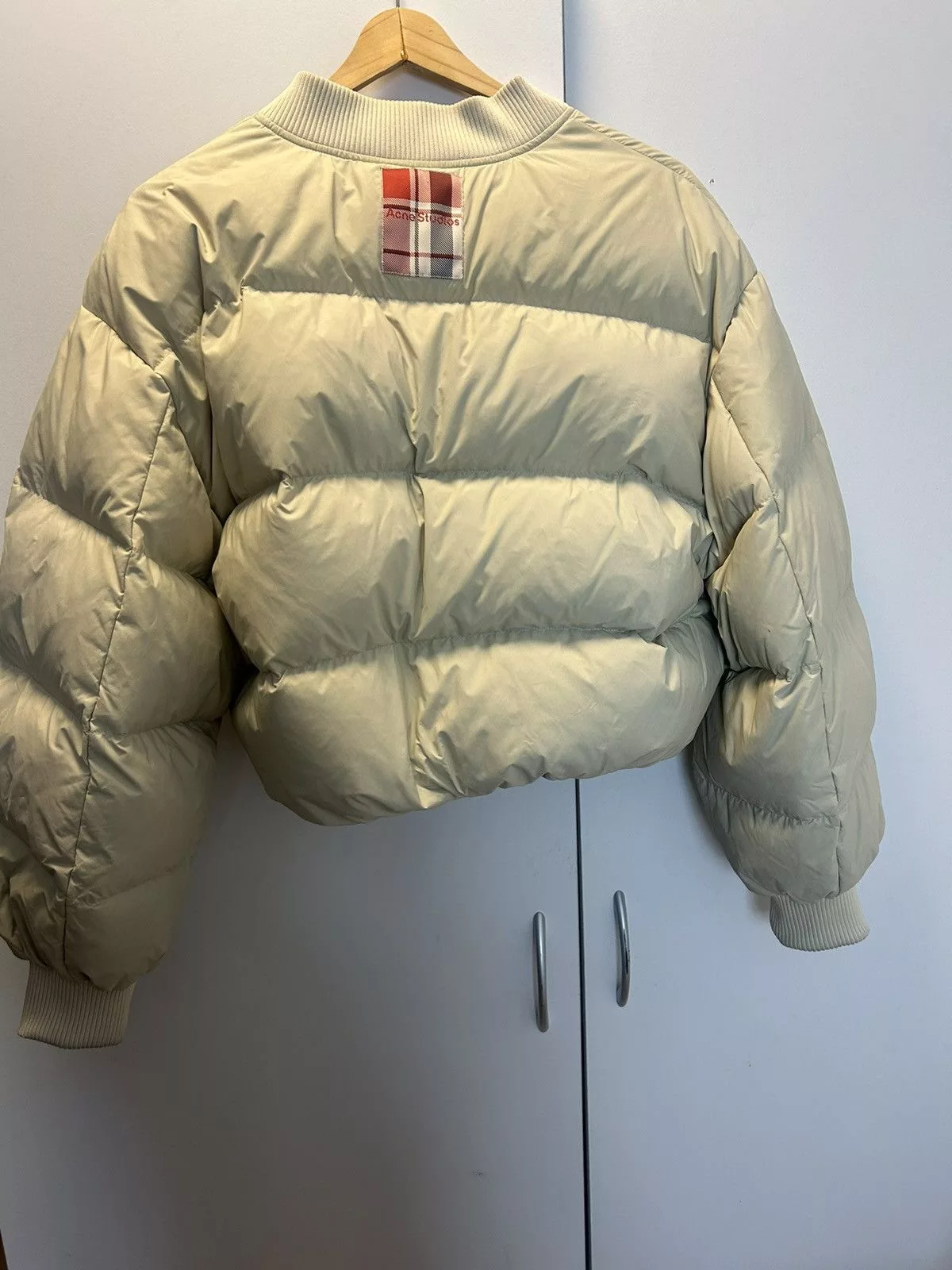 Acne Studios Down Jackets Acne Studios acne studio cropped quilted down puffer jacket Beige