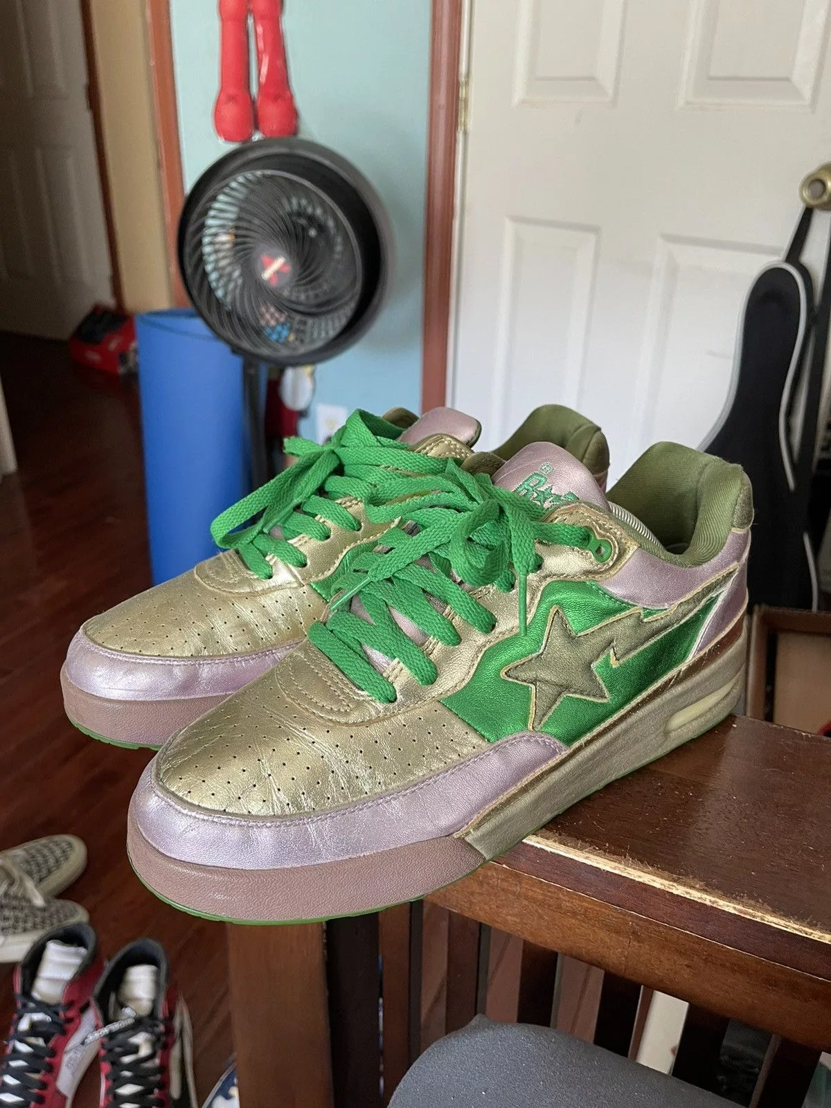 Bape Low Top Sneakers Bape × Pharrell BAPE x PHARRELL ROADSTA Sneakers 2006 Green