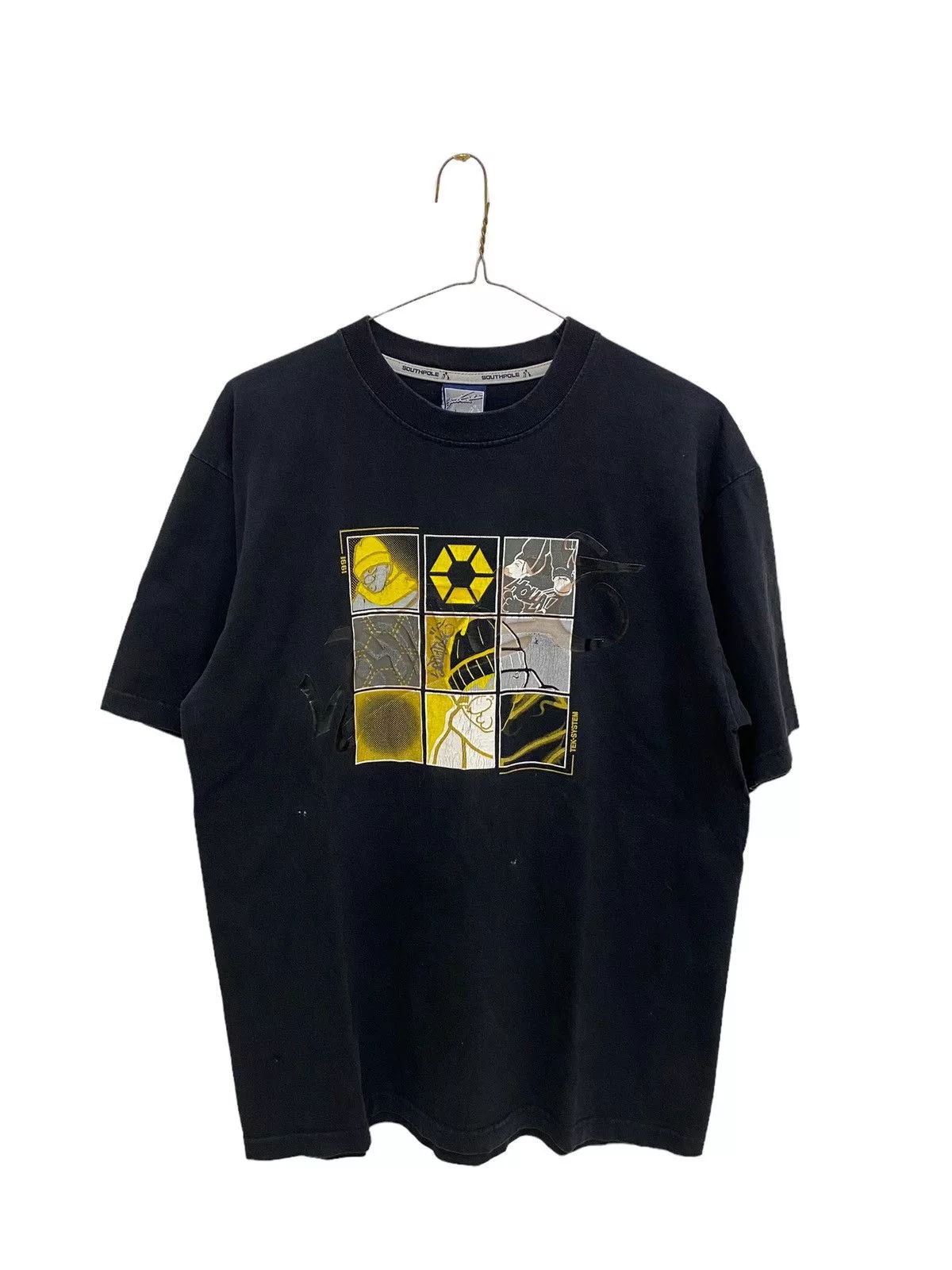 Southpole Short Sleeve T Shirts Southpole × Vintage Vintage Y2K South Pole Faded Graphic T Shirt Made in USA Black Streetwear