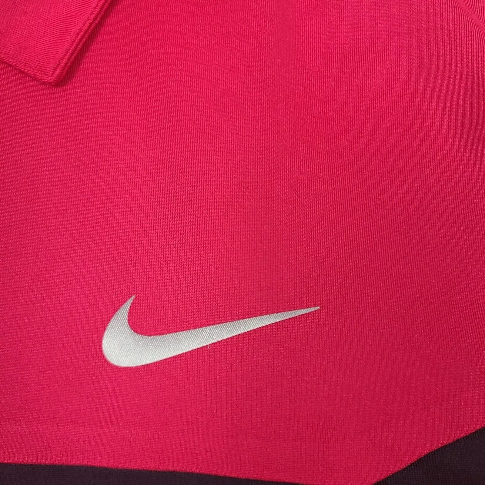 Nike Polos Nike Tiger Woods Collection Men's Red Snap Button Performanc