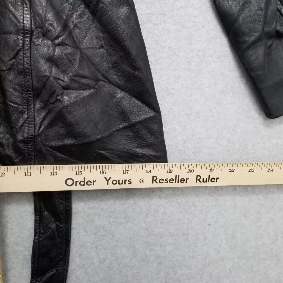 Other Leather Jackets Other Valerie Stevens Leather Jacket Womens Small Pockets Belt Black