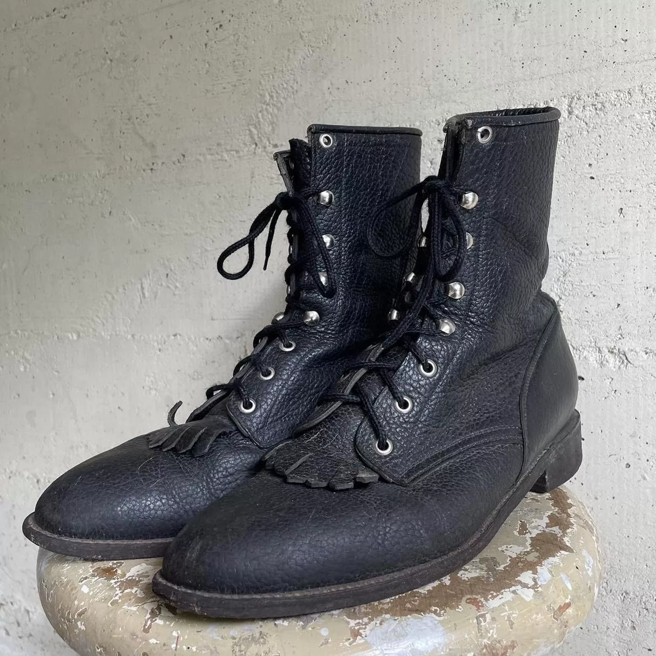 Vintage Boots cool vintage made in mexico leather boots Black