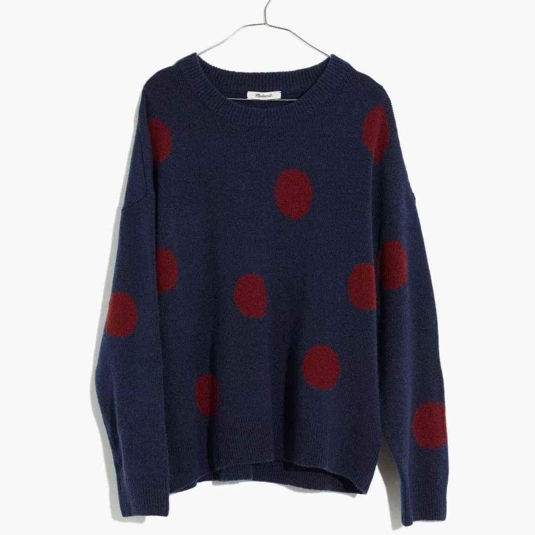 Madewell Sweaters Madewell Dot Graystone Pullover Sweater - sz S Blue