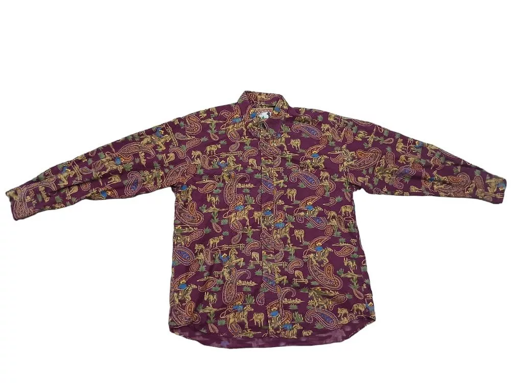 Chaps Ralph Lauren Shirts Button Ups Chaps Ralph Lauren × Ralph Lauren × Vintage Vintage chaps raplh lauren full print Red