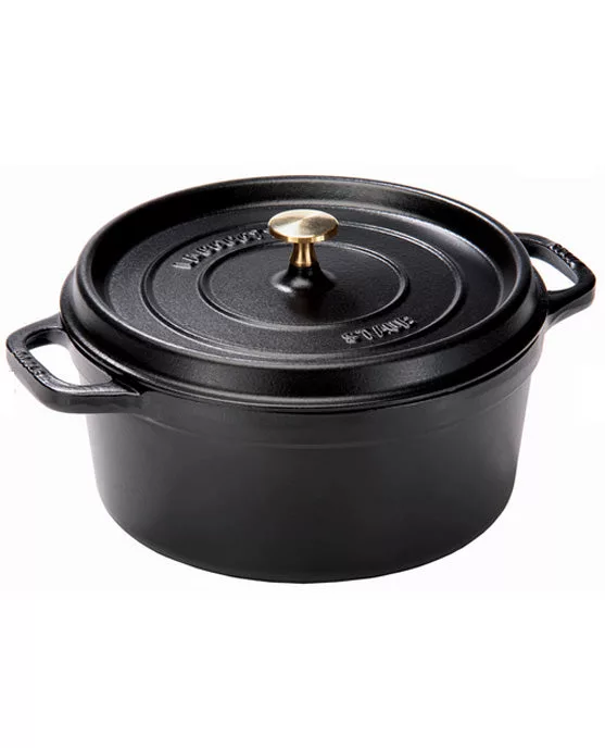 7 QT Round Dutch Oven -  Black Matte