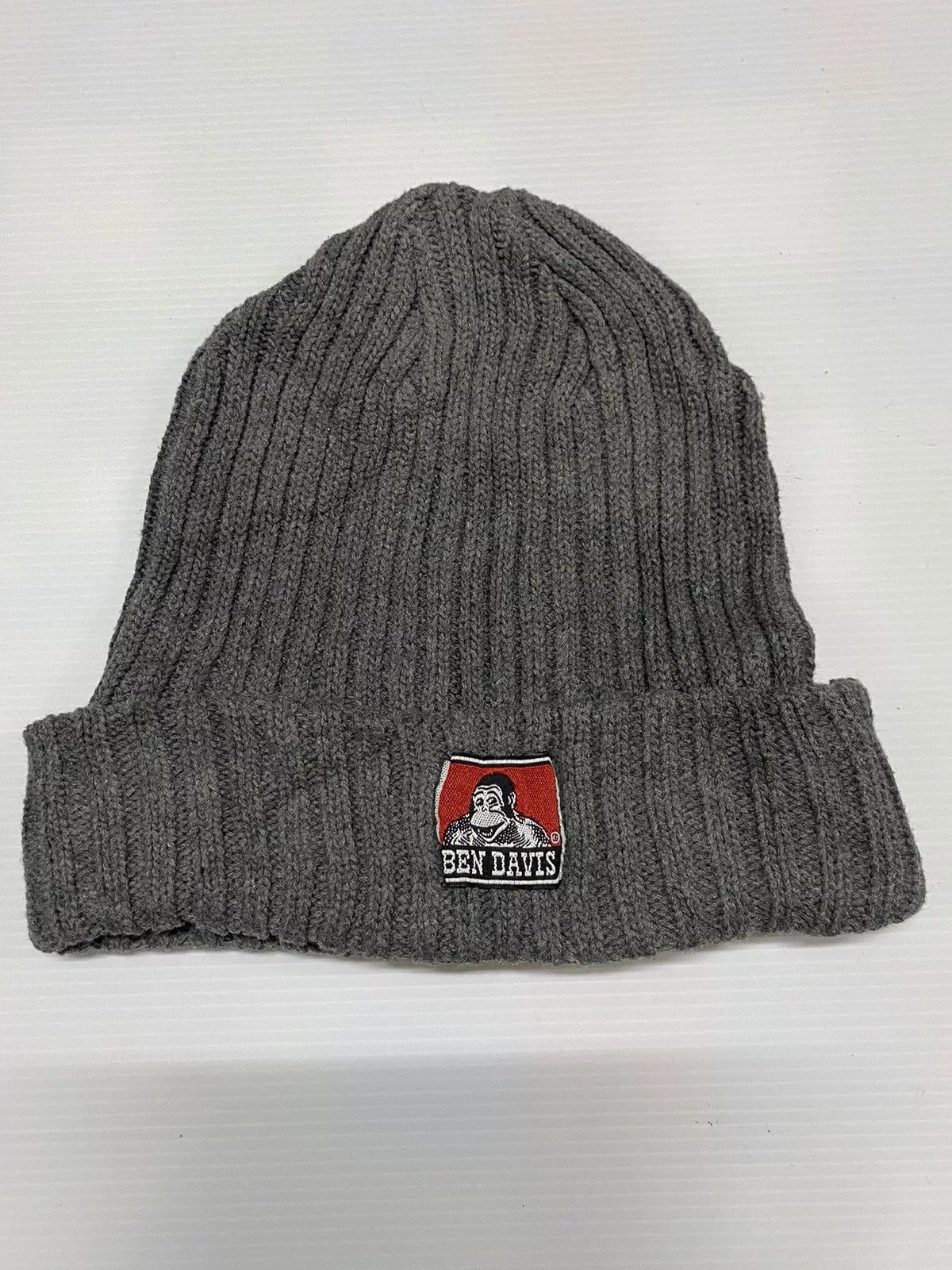 Ben Davis Hats Ben Davis Small Patches Knitted Beanie Hat Gray Streetwear