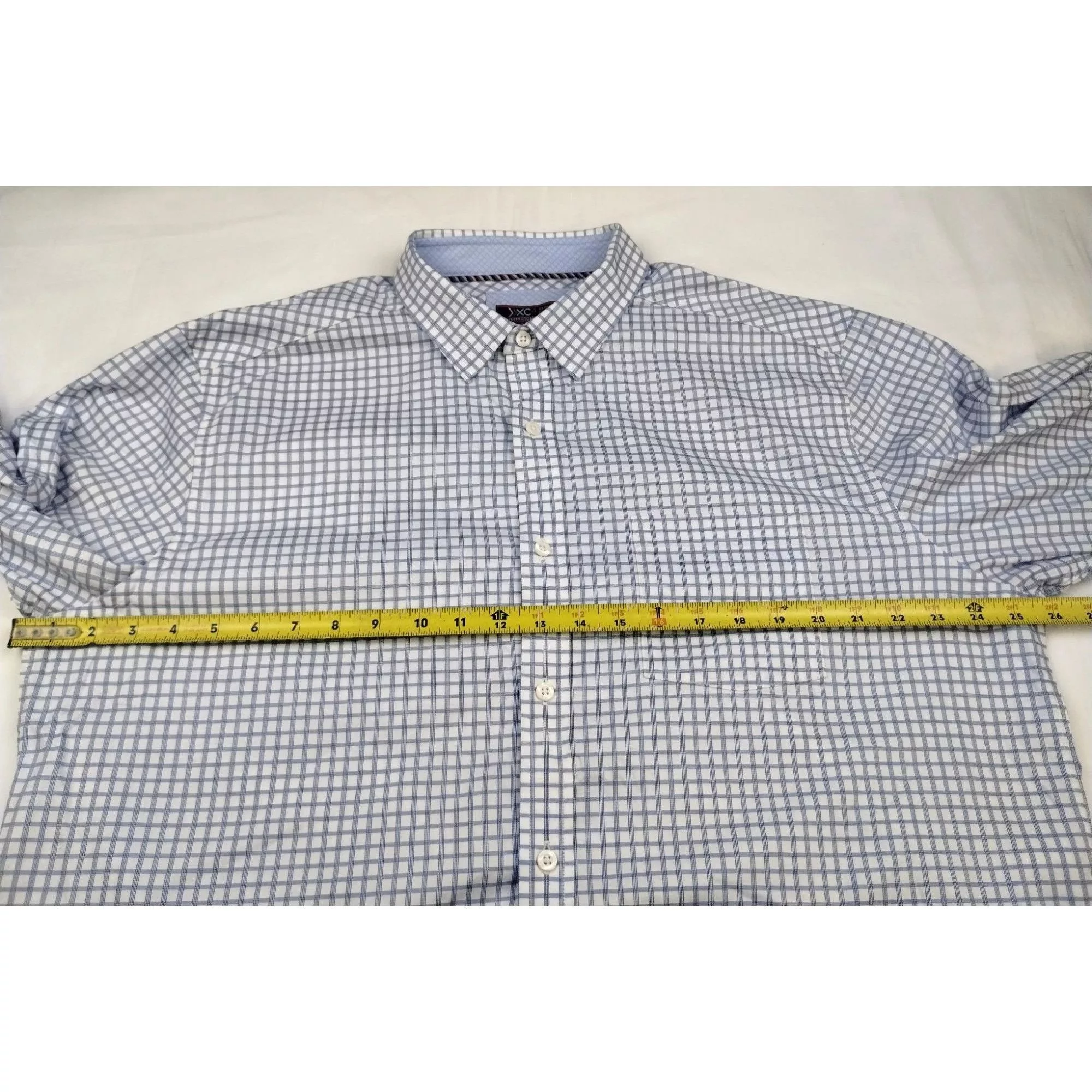 Johnston & Murphy Shirts Button Ups Johnston & Murphy Johnston&Murphy Men's Blue/White Shirt/ButtonUp SzXL SKU3789
