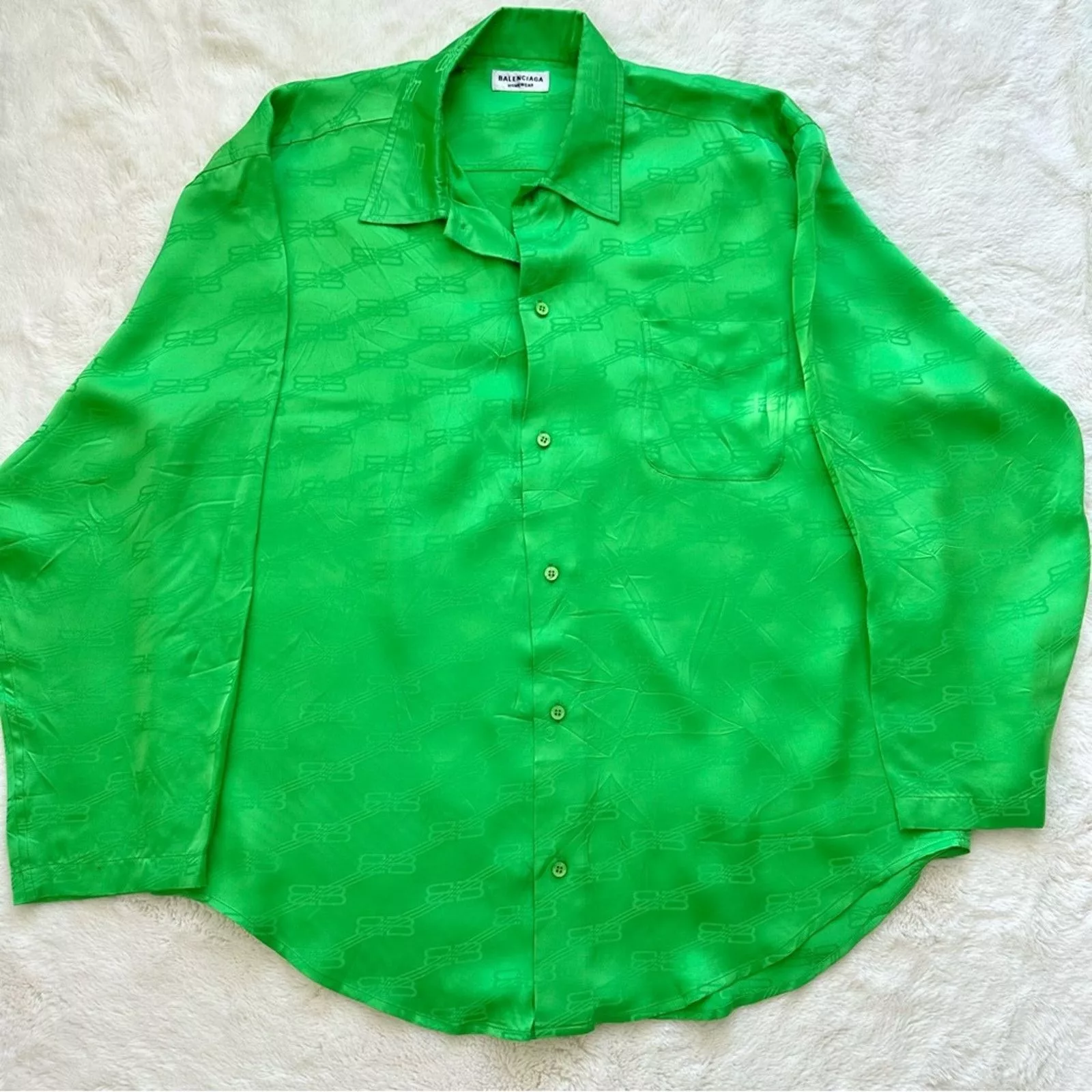 Balenciaga Shirts Button Ups NEW!!! Balenciaga Homewear men shirt size 36 XXl Authentic Green