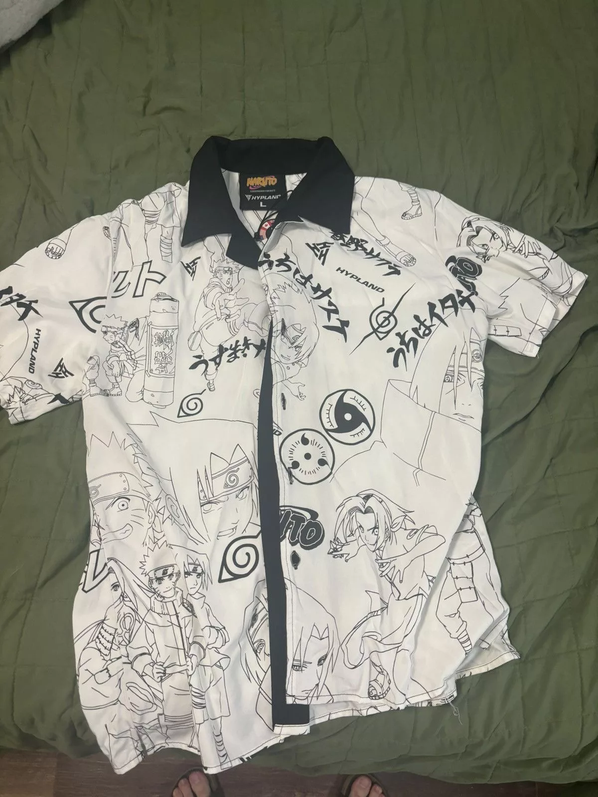 Hypland Shirts Button Ups Hypland Naruto shirt White