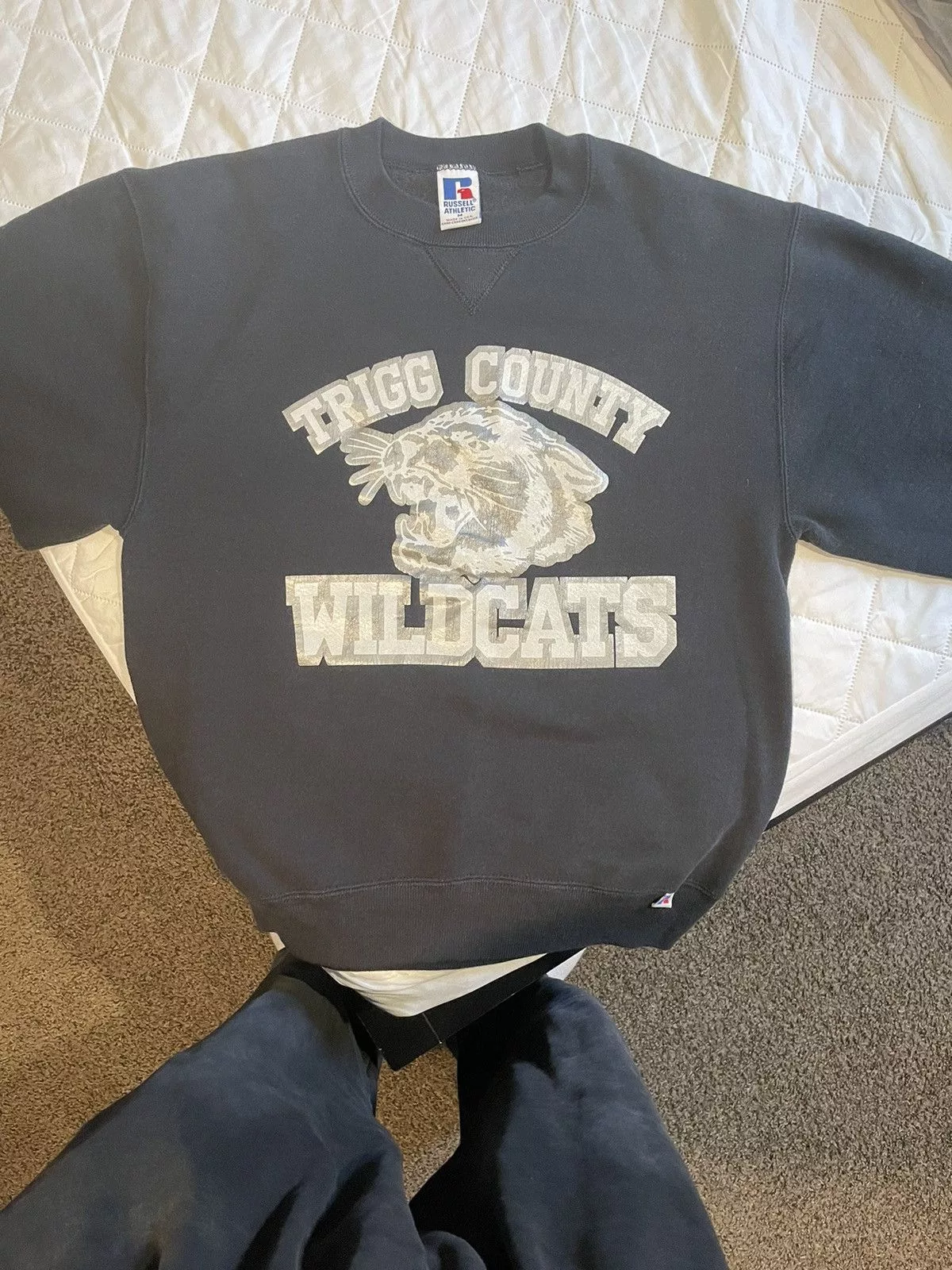 Russell Athletic Sweatshirts Hoodies Russell Athletic Vintage School Sweatshirt Black