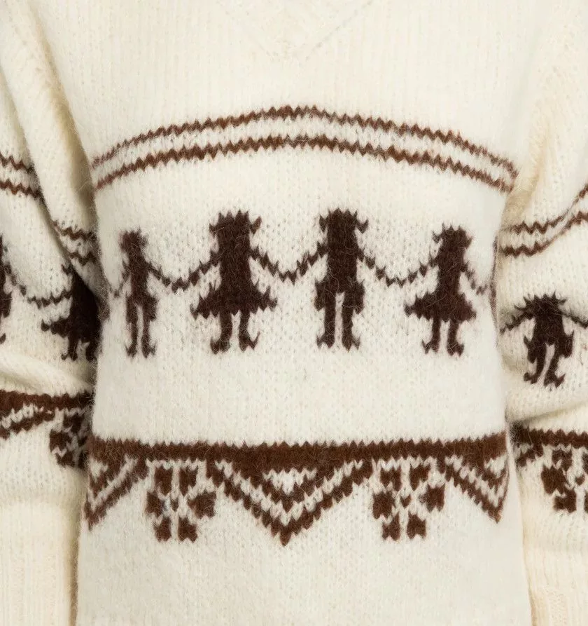 Bode Sweaters Bode o1h1sh10624 Sweater in Cream White
