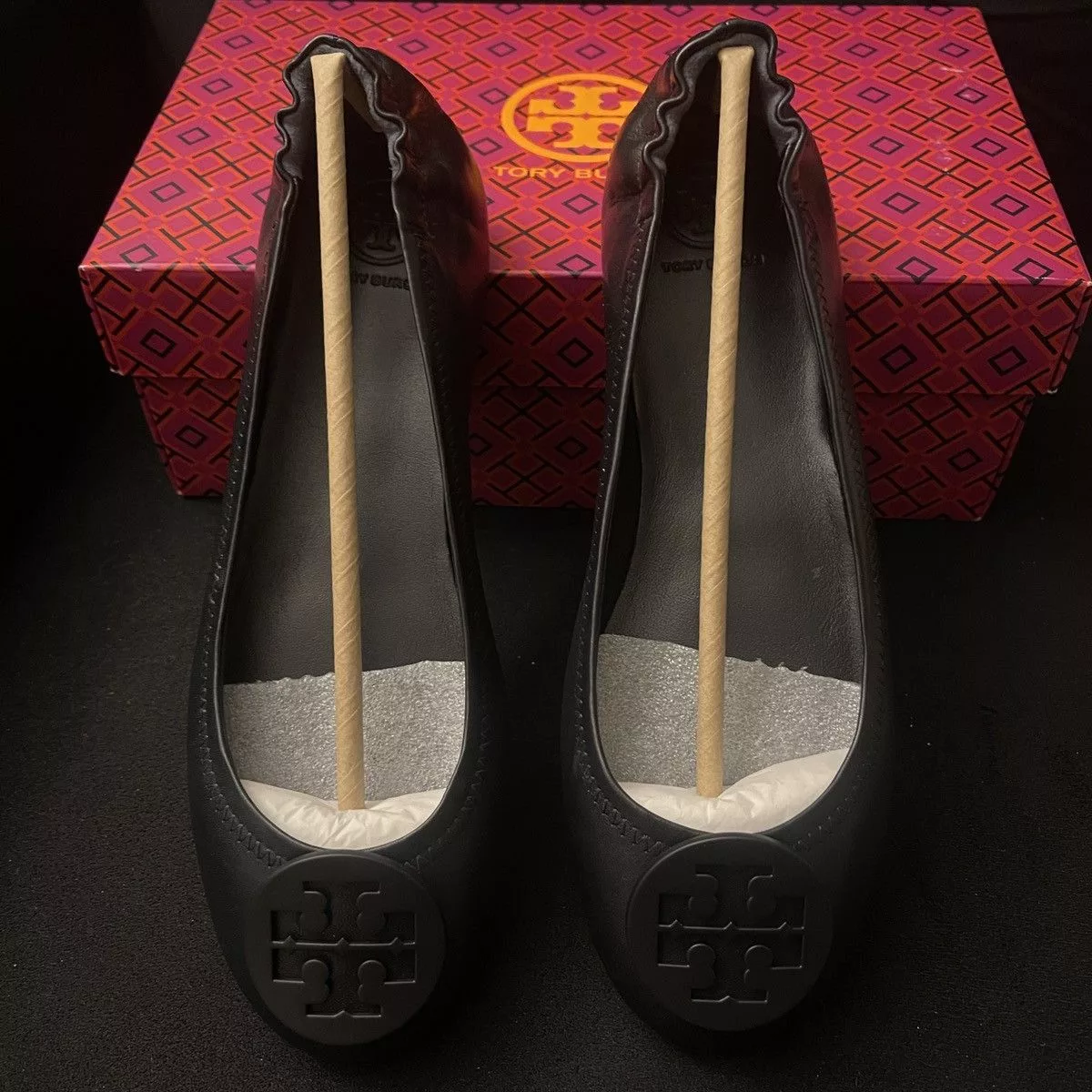 Tory Burch Flats Tory Burch Classic Minnie Travel Ballet Flat | US8.5/Euro39 Blue