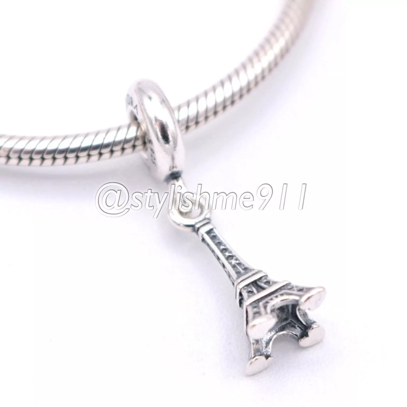 pandora Charms Authentic PANDORA Eiffel Tower Paris Dangle - 791082 Silver