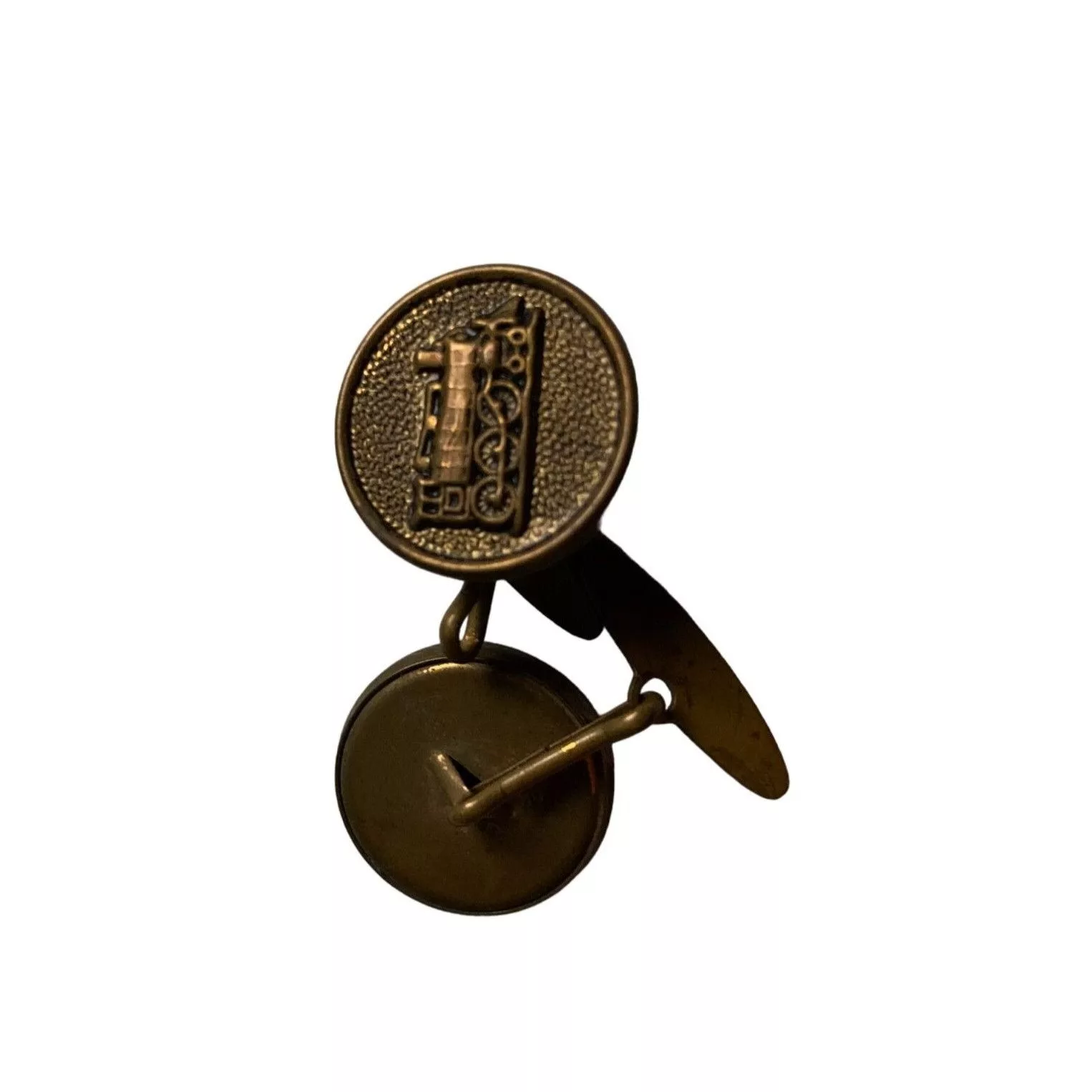 Other Miscellaneous Other Vintage Men's Round Button Train Cufflinks Brown
