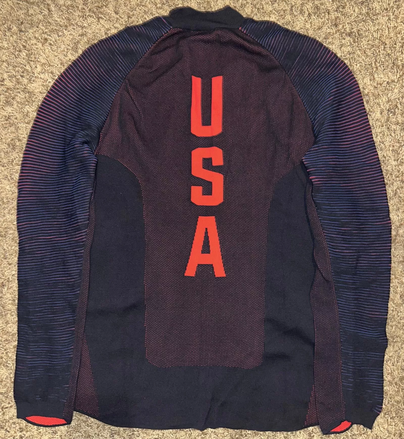 Nike Light Jackets Nike Lab Team USA Olympic Dynamic Reveal Tech Knit Jacket 2016 RIO Made in Italy Blue