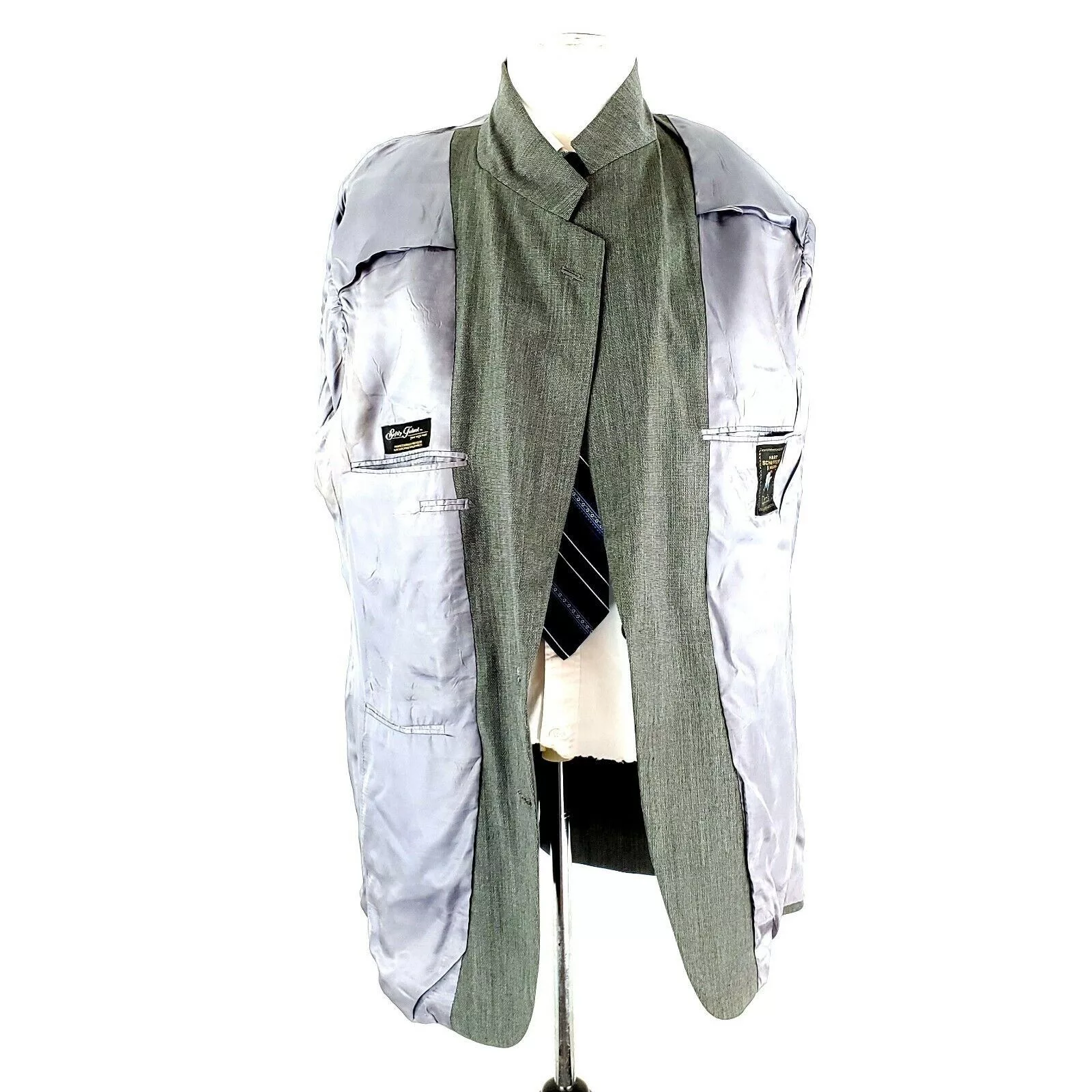 Hart Schaffner Marx Blazers Hart Schaffner Marx Wool 2 Button Blazer 42L Gray Check Spor