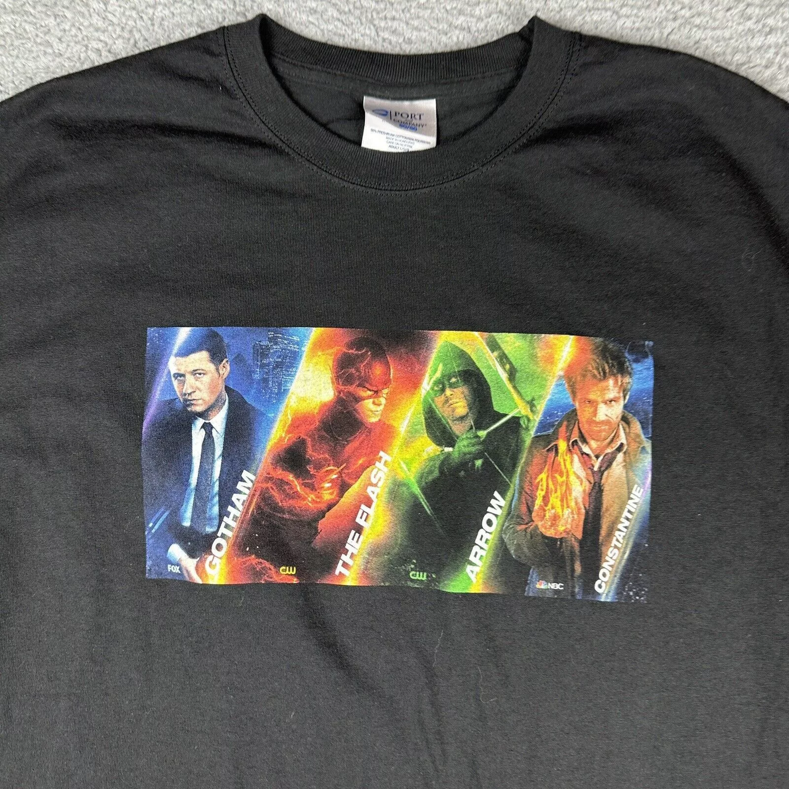 DC Comics Short Sleeve T Shirts Warner Bros DC Comics Entertainment Promo T-Shirt The Flash Black