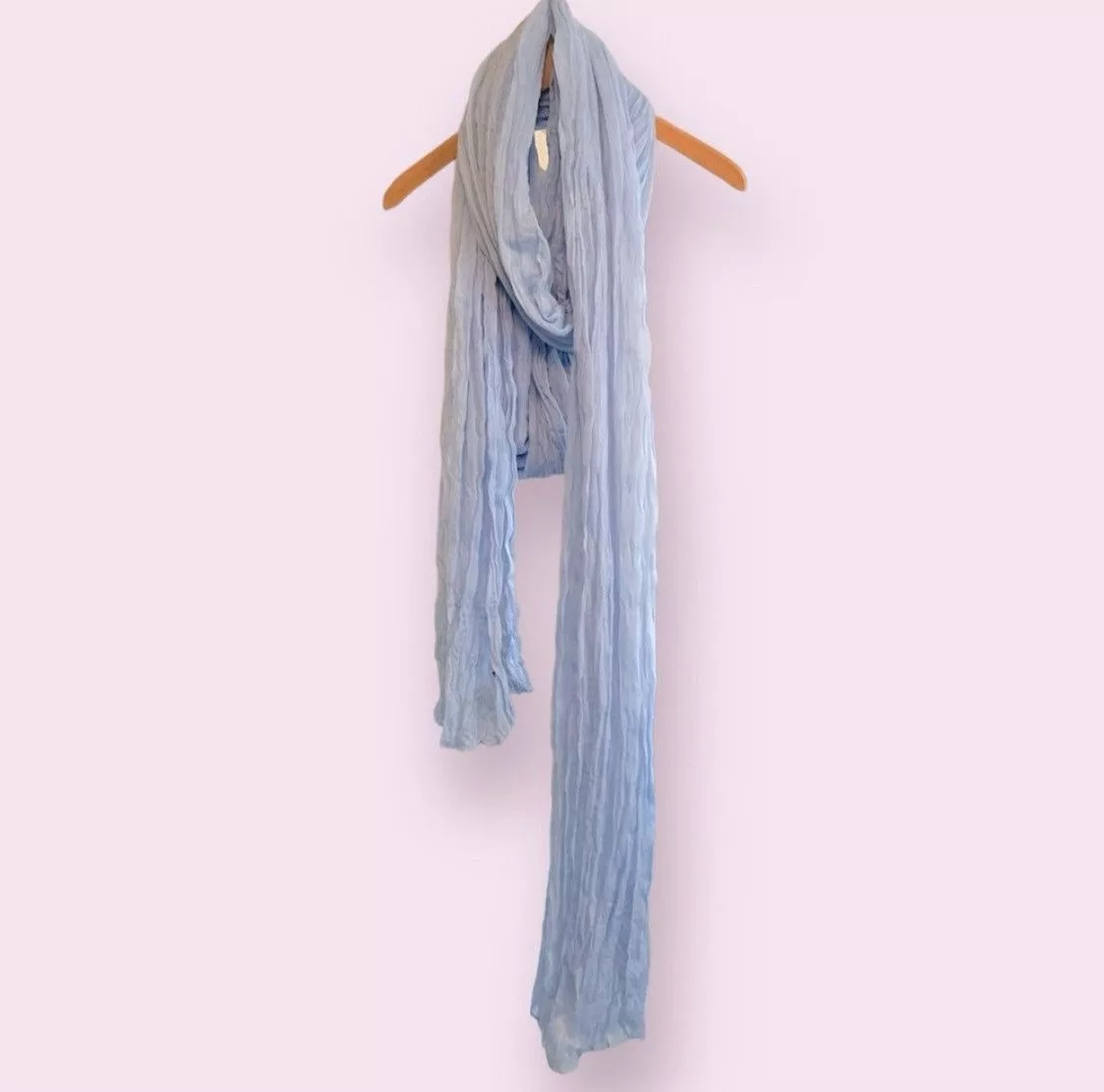Vintage Scarves Vintage Long Blue Scarf Wrap