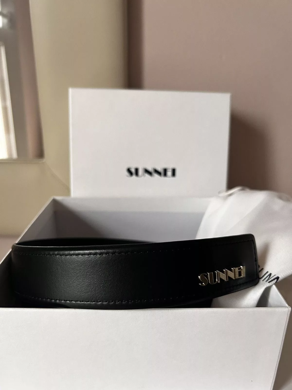 Sunnei Belts Sunnei black leather belt OS