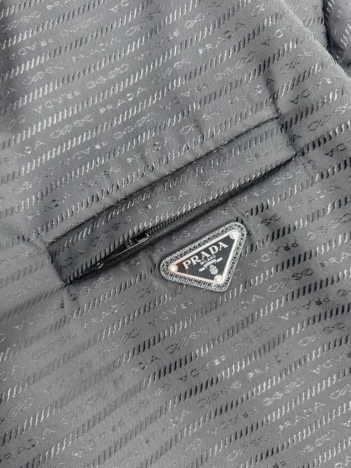 Prada Leather Jackets PRADA PRINT JACKET Black