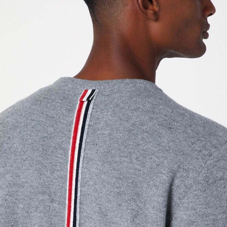 Thom Browne Sweaters Knitwear Thom Browne o1d2blof0724 Wool Sweaters in Grey Gray