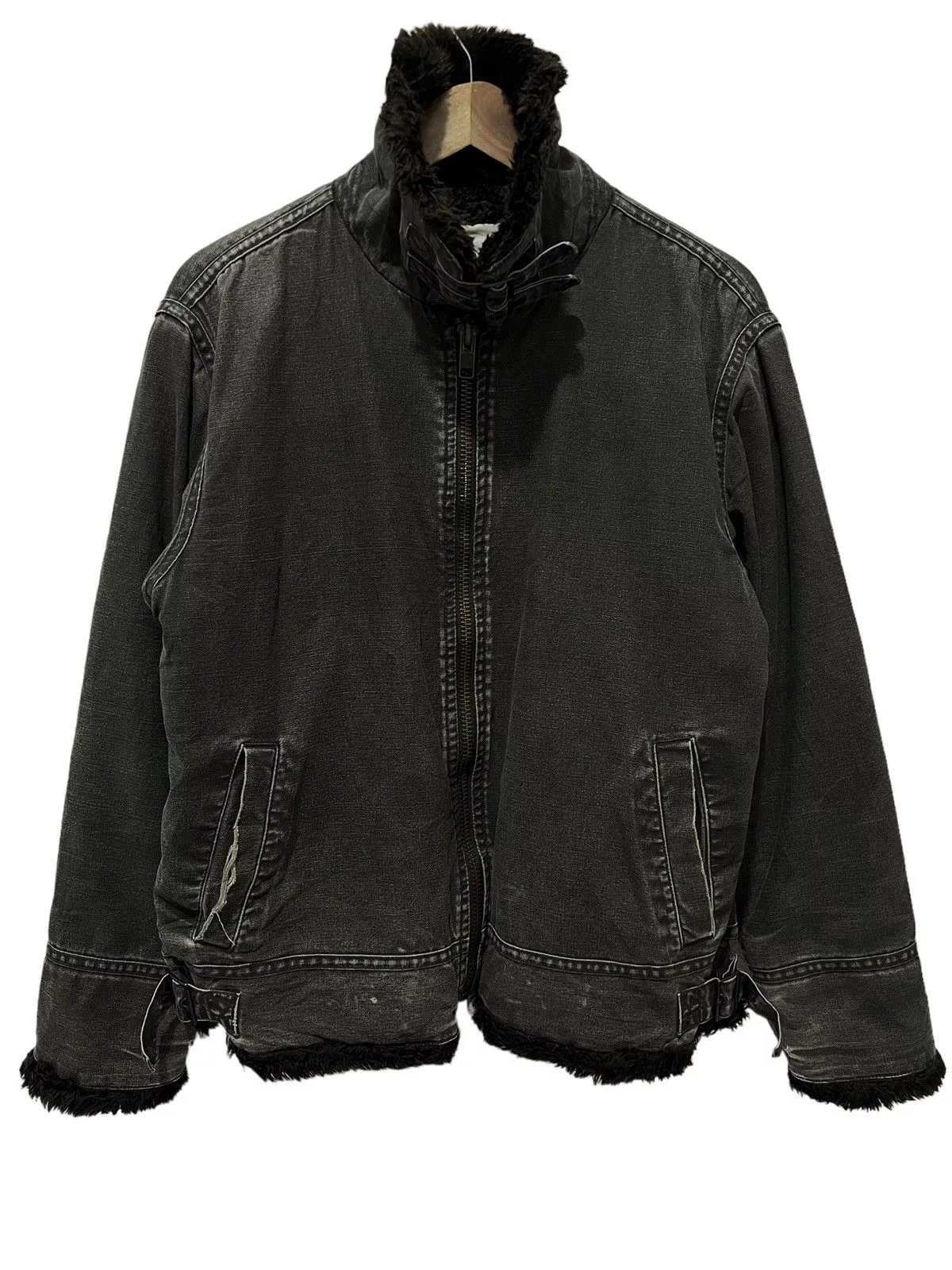 Edwin Light Jackets Edwin Denim Sherpa Jacket Black