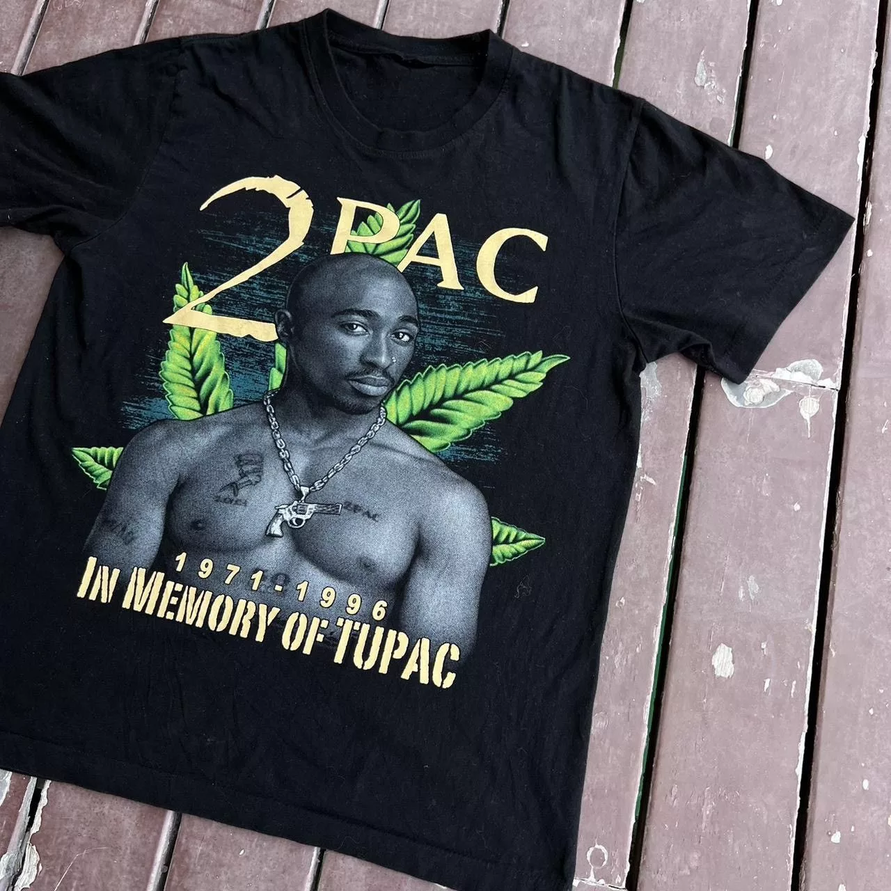 Vintage Long Sleeve T Shirts VINTAGE 2PAC 1996 MEMORY Black