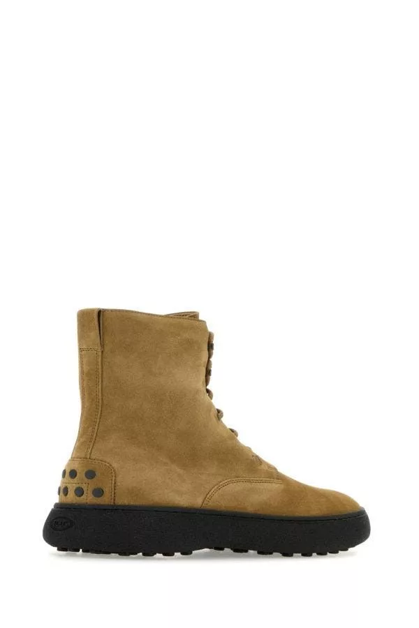 Tod's Boots Tod's Camel Suede Ankle Boots Multi