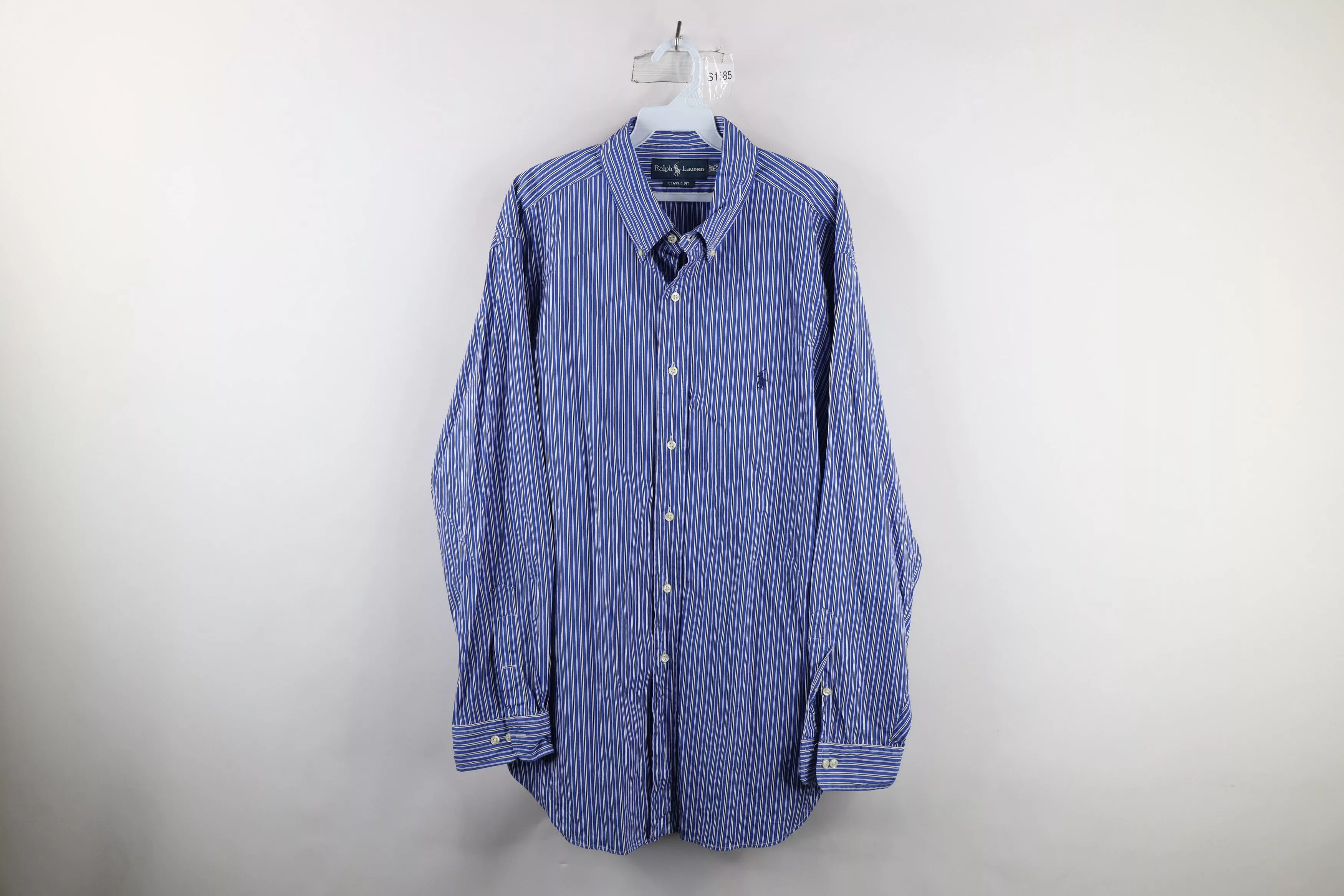 Ralph Lauren Socks Underwear Ralph Lauren × Vintage Vintage 90s Ralph Lauren Fit Striped Button Down Shirt Blue Multi