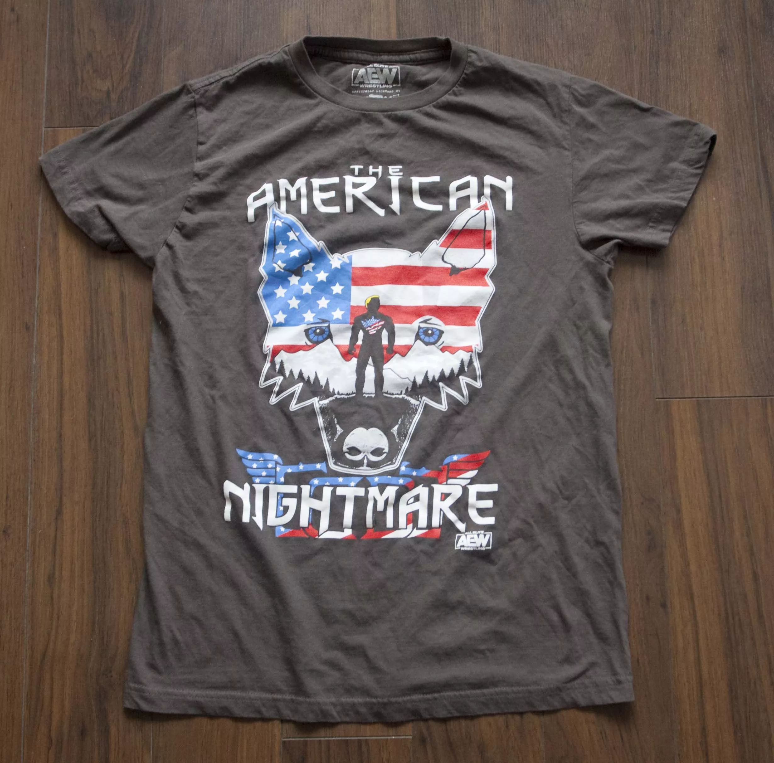WWE Short Sleeve T Shirts WWE Cody Rhodes American Nightmare T Shirt AEW Wrestling Size S Gray