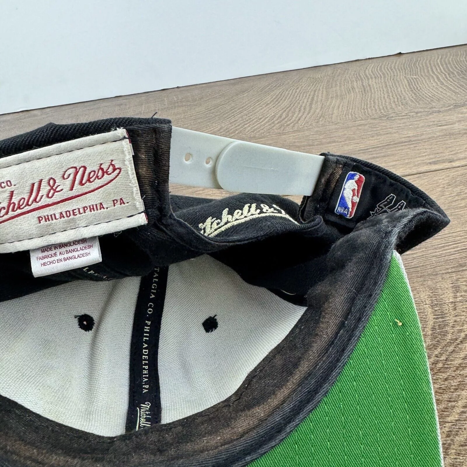 Mitchell & Ness Hats San Antonio Spurs Hat Mitchell & Ness Black Hat Adjustable S