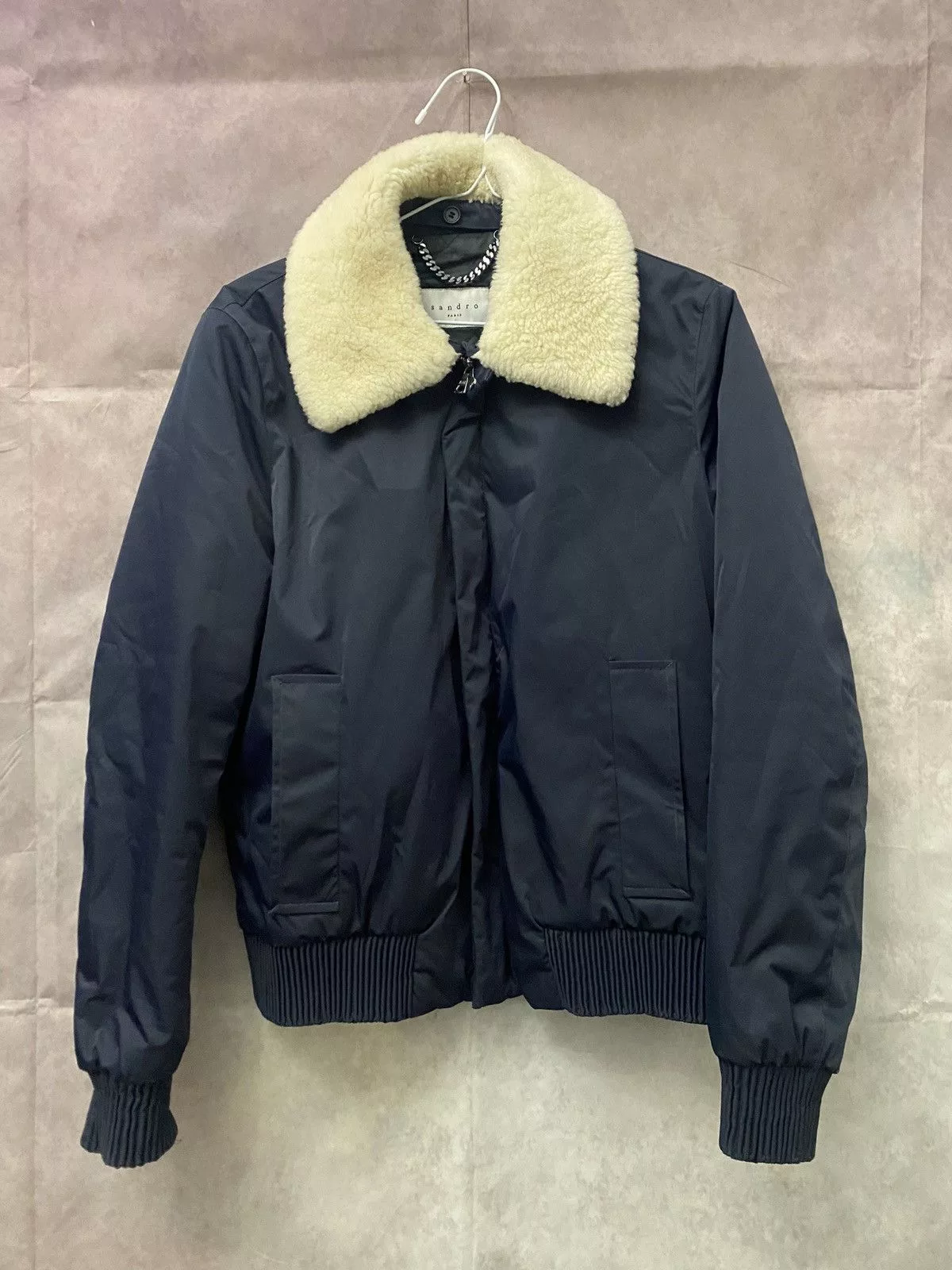 Designer Bombers Designer × Sandro Sandro Jacket Luxury Blue