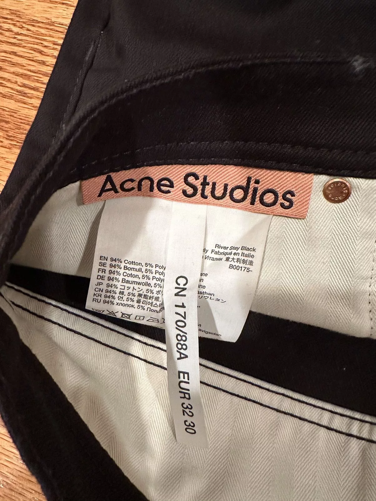 Acne Studios Denim Acne Studios Black Jeans