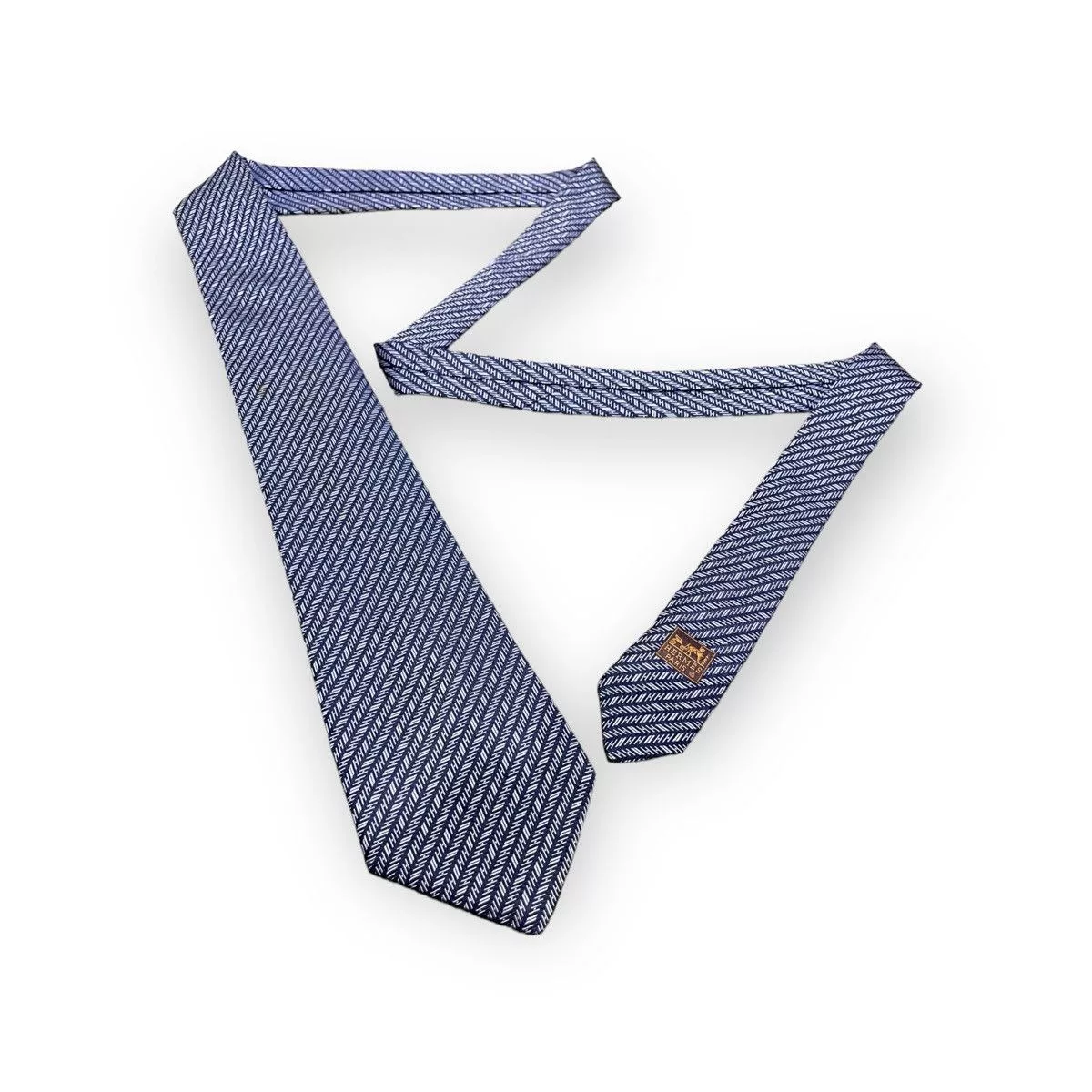 Hermes Ties Pocketsquares Hermes Silk Tie 758757T Blue