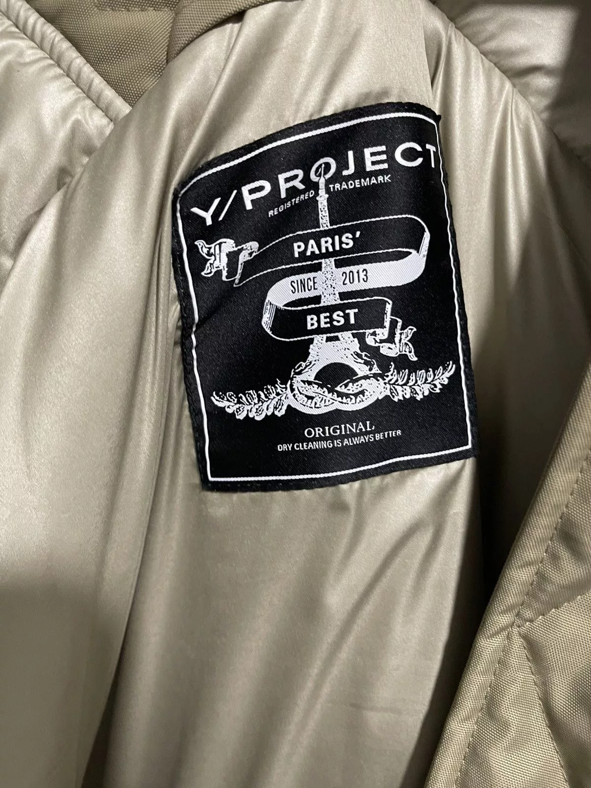 Y/Project Bombers Y/Project Y/Project Drop-Shoulder Double Zipped Jacket Beige