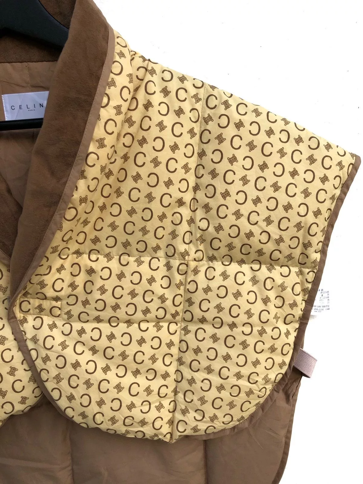 Celine Down Jackets Celine Monogram Puffer Jacket Yellow
