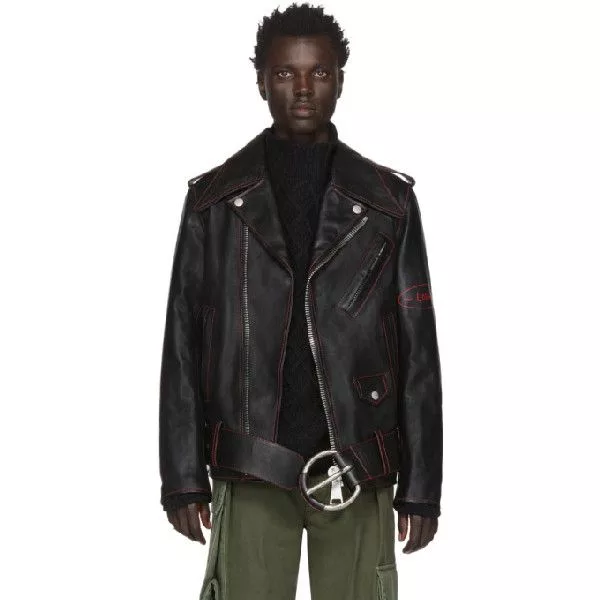 Loewe Leather Jackets Loewe William De Morgan Leather Jacket Black