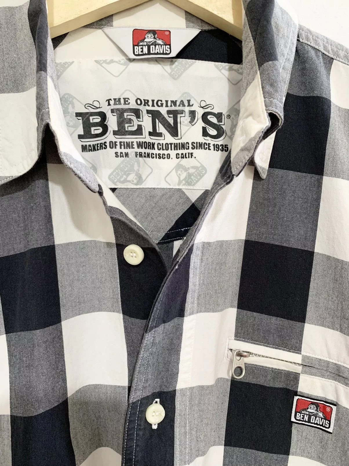 Ben Davis Light Jackets Ben Davis × Vintage Ben davis plaid work light jacket Black Workwear