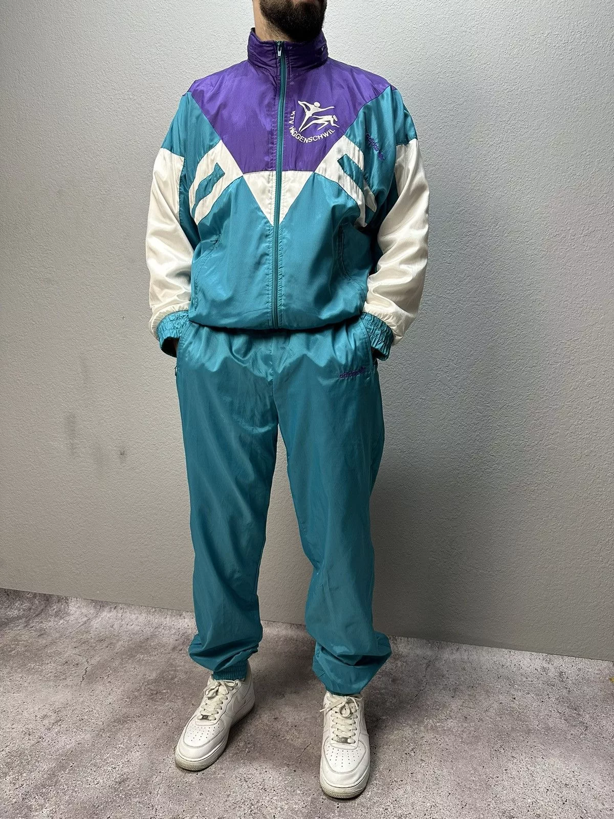 Adidas Light Jackets Adidas × Vintage VINTAGE ADIDAS TRACKSUIT 90’S JACKET PANTS Y2K Multi Streetwear