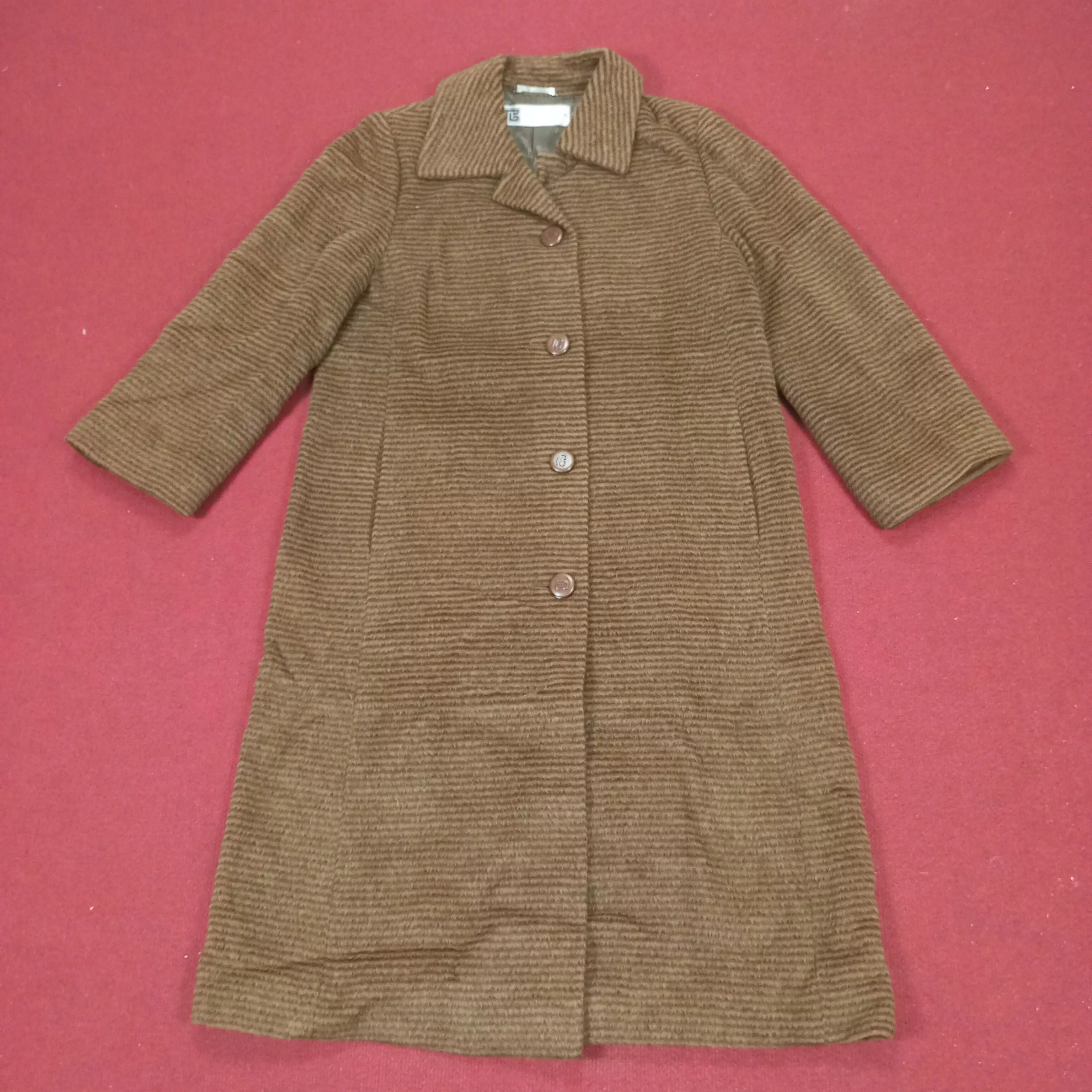 Pierre Balmain Light Jackets Pierre Balmain × Vintage Pierre Balmain Paris Winter Style Trench Coat Wool Jacket Brown