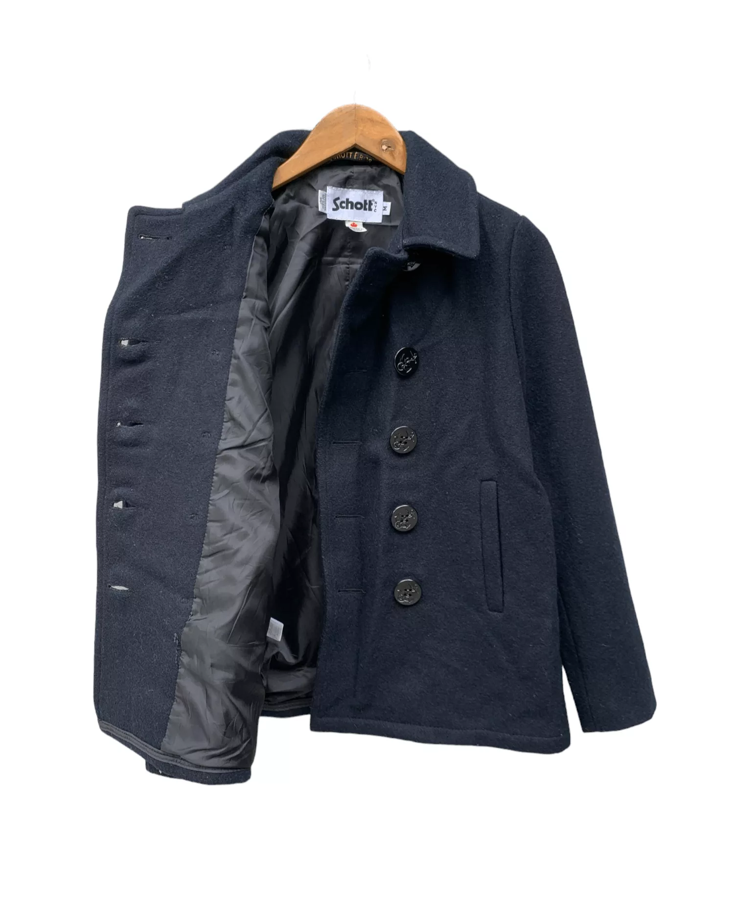 Schott Light Jackets Vintage Schott Bros Canada Black Button Jacket