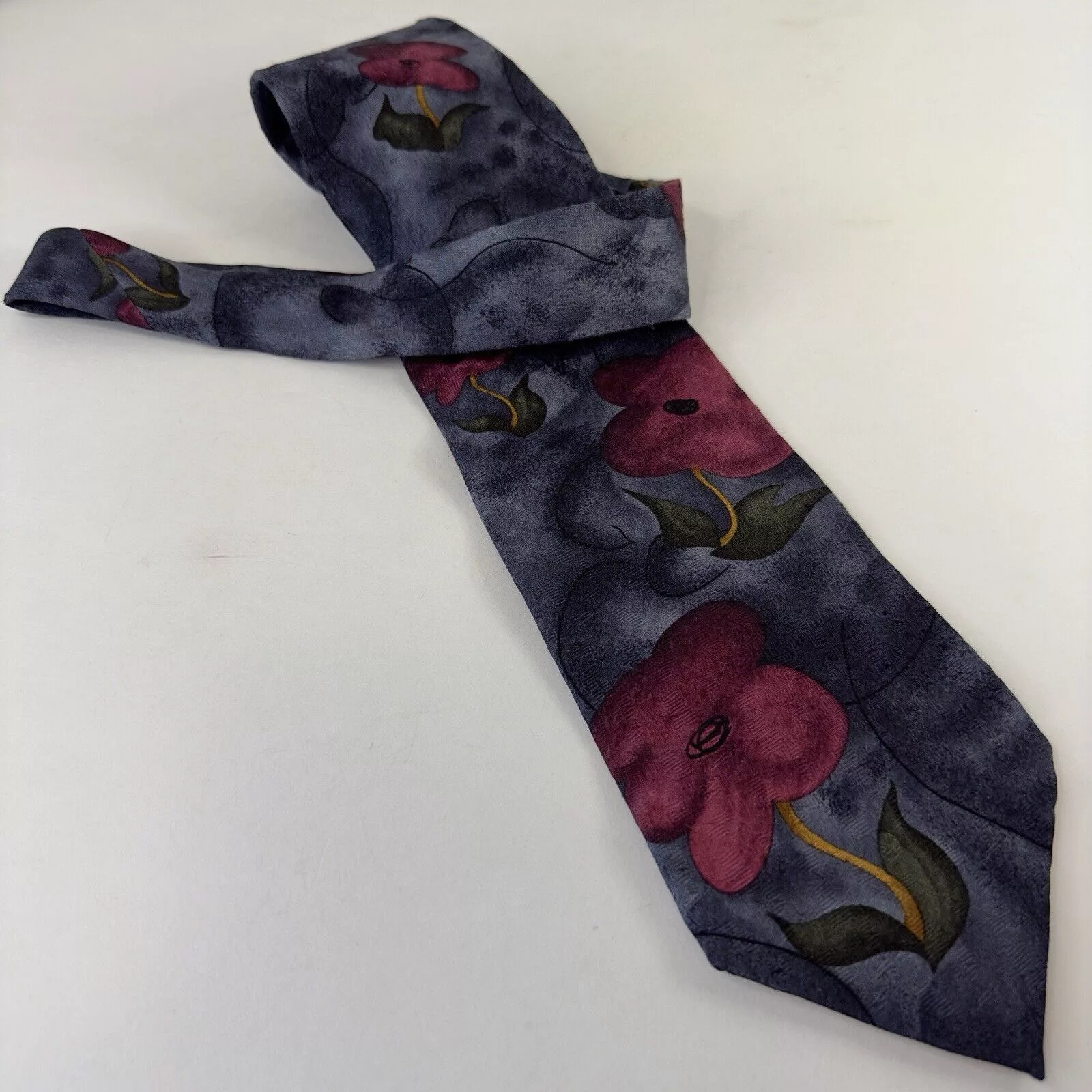 Other Ties Pocketsquares Other Jimmy V Tie Floral Lesley Visser Collection Grey/Red Preppy Multi