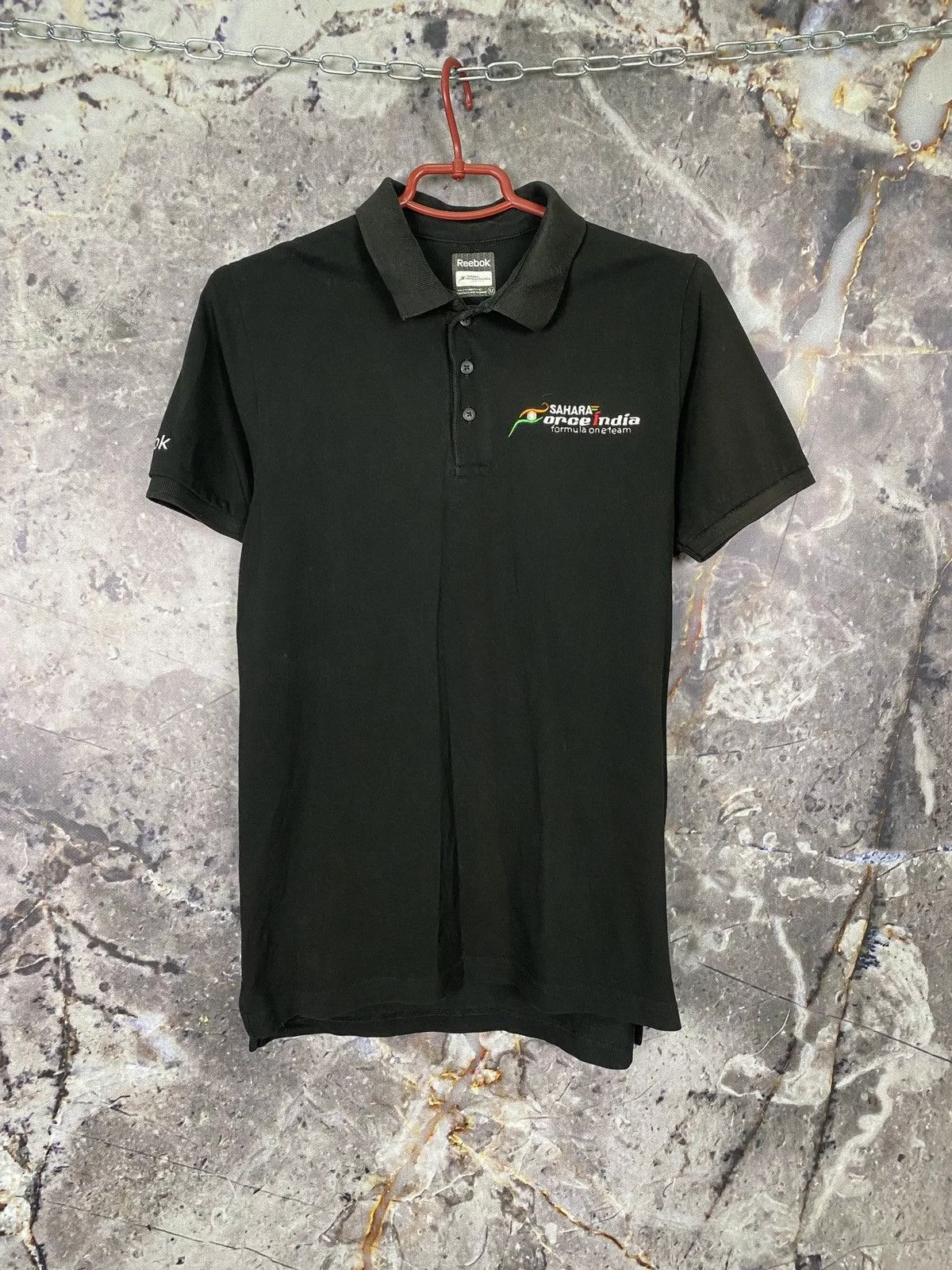Formula 1 Polos Formula 1 × Reebok Men’s Reebok Sahara Orce India Formula One Team Size Medium Black