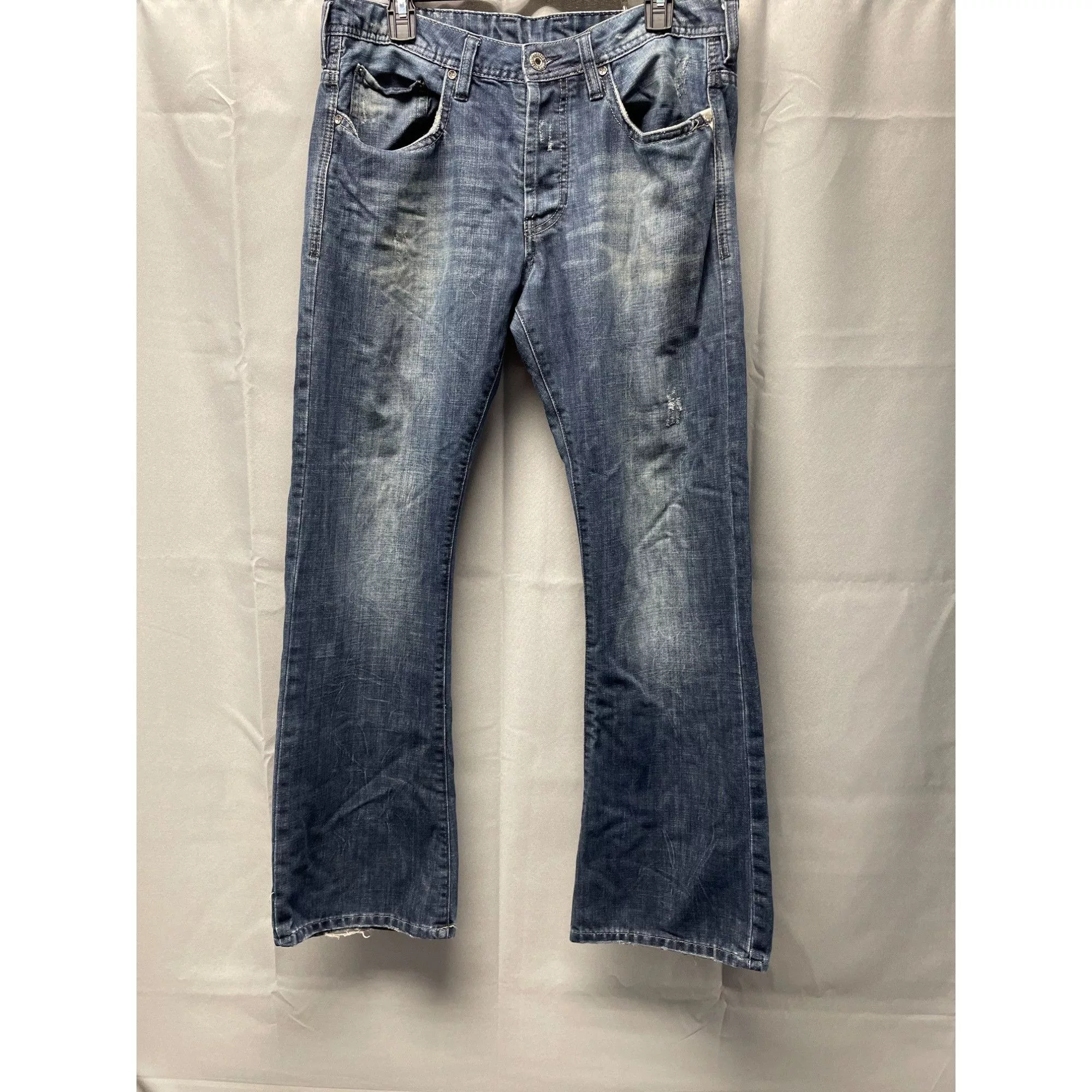 Buffalo David Bitton Denim Buffalo David BItton Men's Blue Jeans Wide Leg Size 34x32 SK
