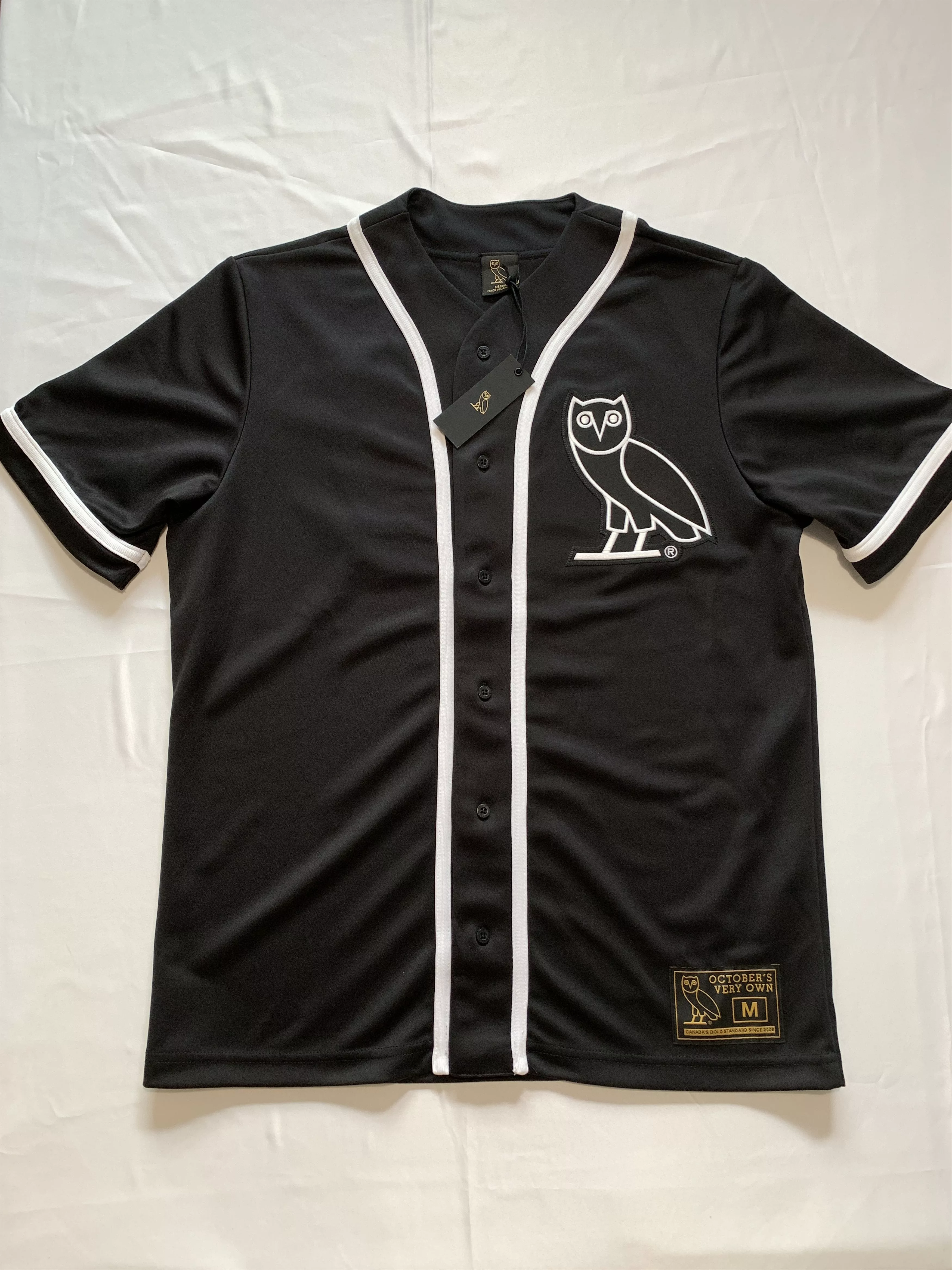 Drake Jerseys Drake × October's Very Own OVO BASEBALL JERSEY FIRST DROP NWTS ERA Black